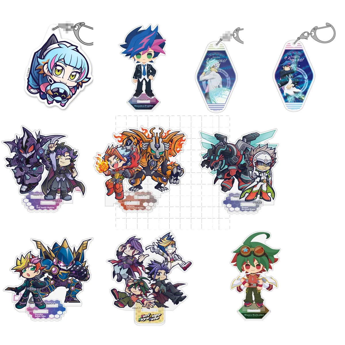 Juego Yu-Gi-Oh! Figura de Acrílico ARC-V VRAINS, Muñeco de YuGiOh, Takeru Homura, Yuya Sakaki, Yusaku Fujiki, Llavero, Juguete de Cosplay, Regalo