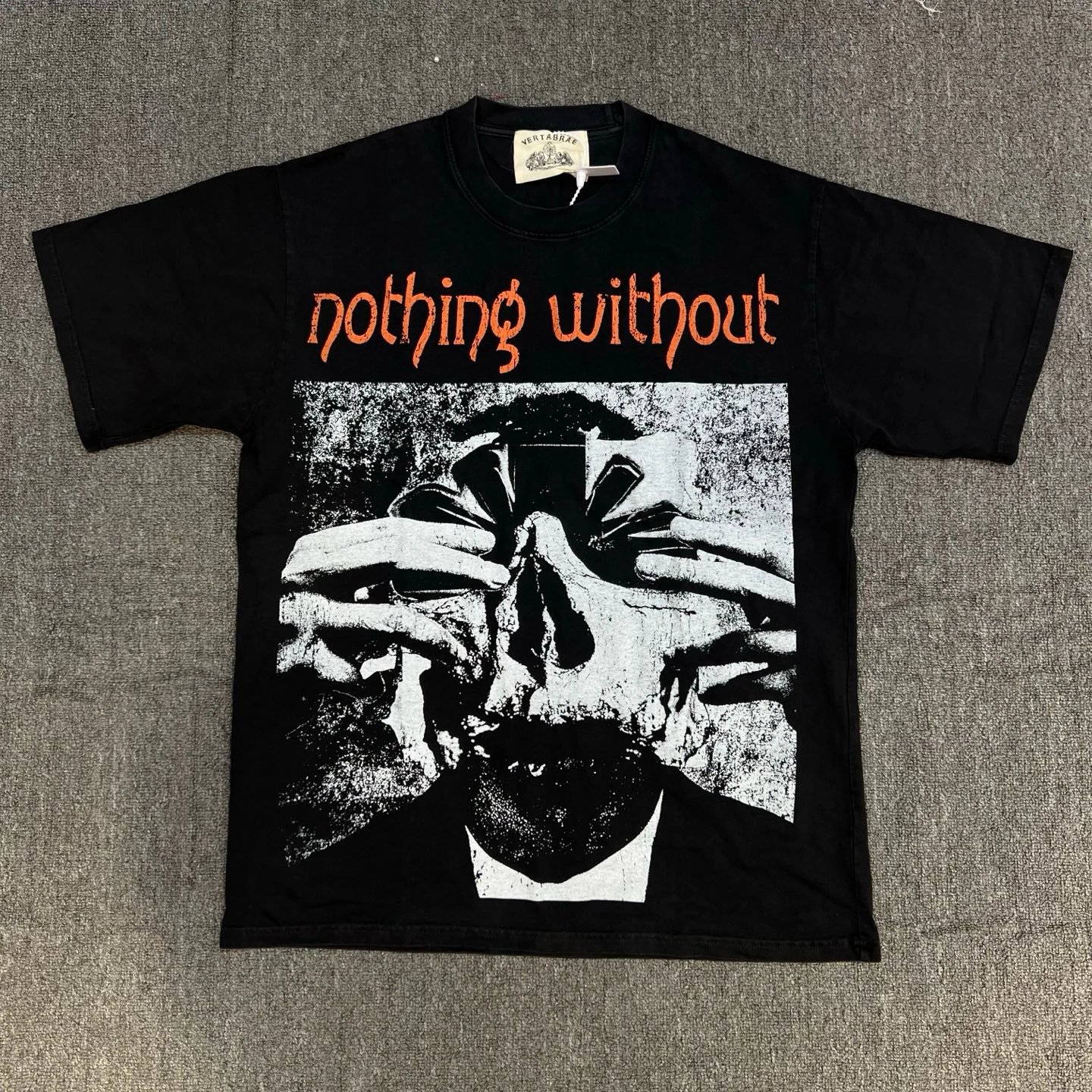 

Мужская футболка Vertabrae Pu Tee с ретро-принтом, хлопковая, повседневная, с коротким рукавом, в американском уличном стиле, свободного кроя, летняя, молодежная, модная