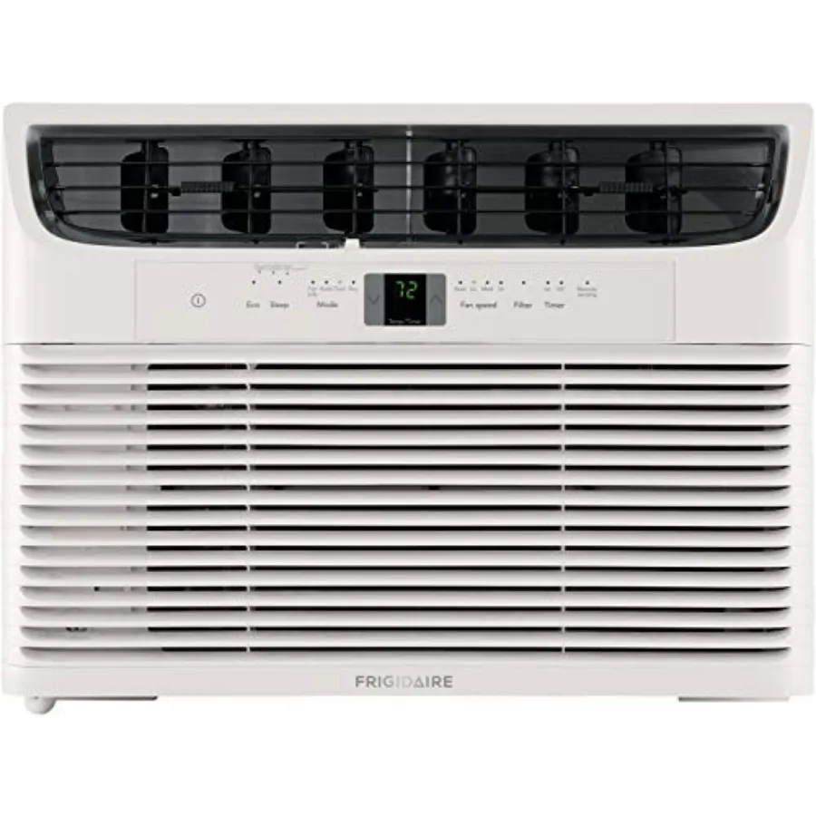 

Window-mounted compact air conditioner for home use, white ABS plastic, 12, 000 BTU cooling capacity, energy-efficient and quie