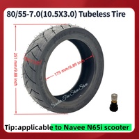 Navee N65i Electric Scooter Tire 80/55-7 (10.5X3.0) Tubeless Rubber Wheel for Navee N65i