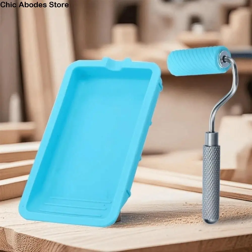 

Soft Silicone Silicone Paint Roller Mini Size Aluminum Handle Painting Decorating Kit Easy to Clean 1-7/8 Inch