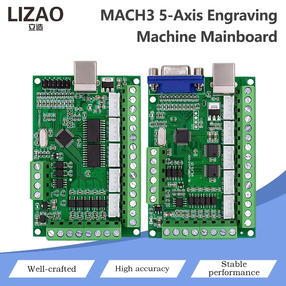 MACH3 5-Axis Engraving Machine Mainboard CNC Breakout Board USB Interface Stepper Motor Driver Controller For Engraver