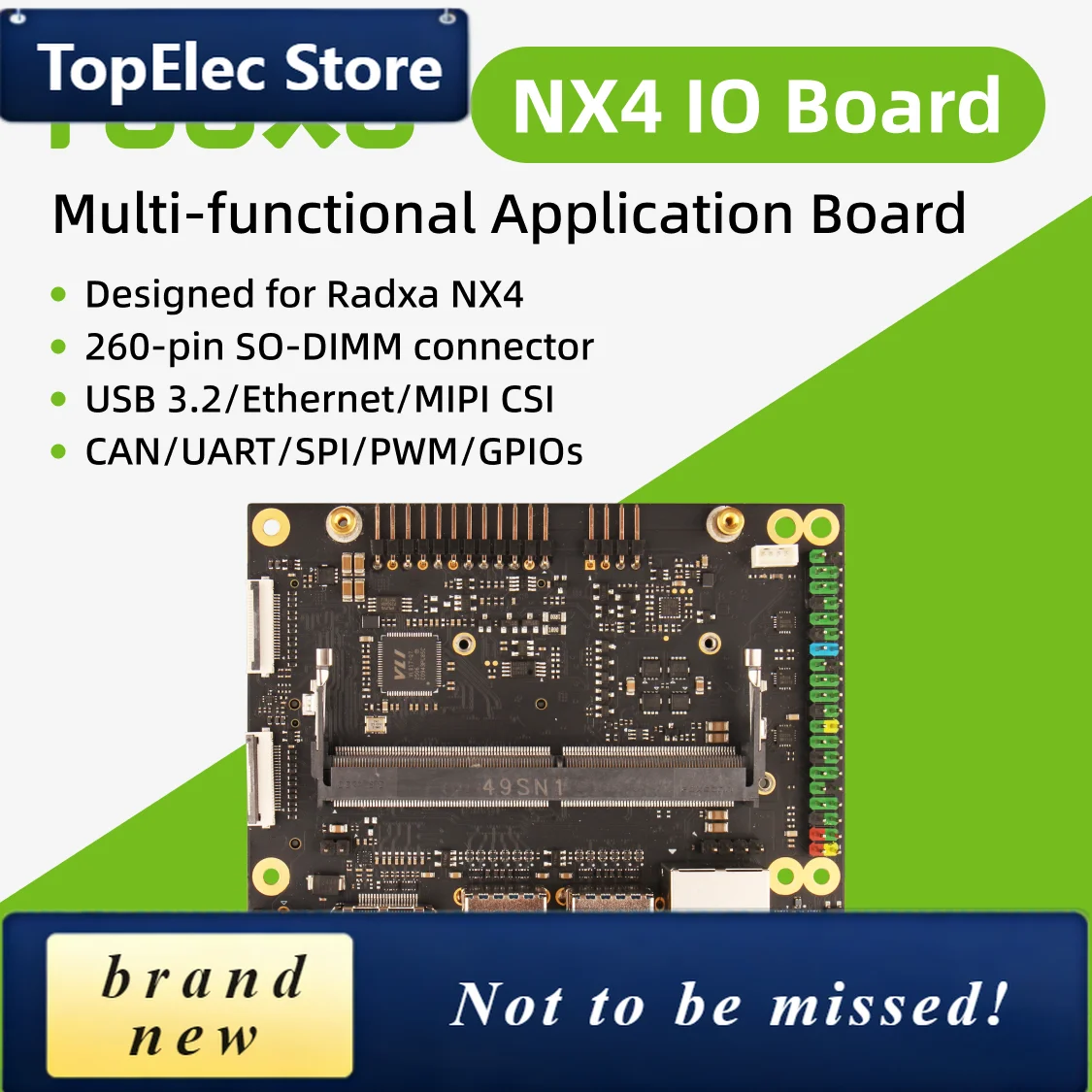 TopElec Radxa NX4 IO Board — An Application Board for Radxa NX4