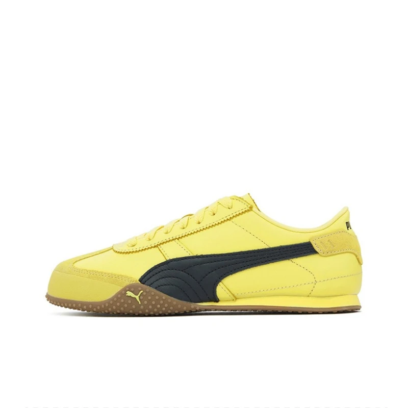 Puma Bella UT Fashion Trendy Non-slip Low Running Shoes for Men and Women Casual Flat Sneakers German Training yellow black