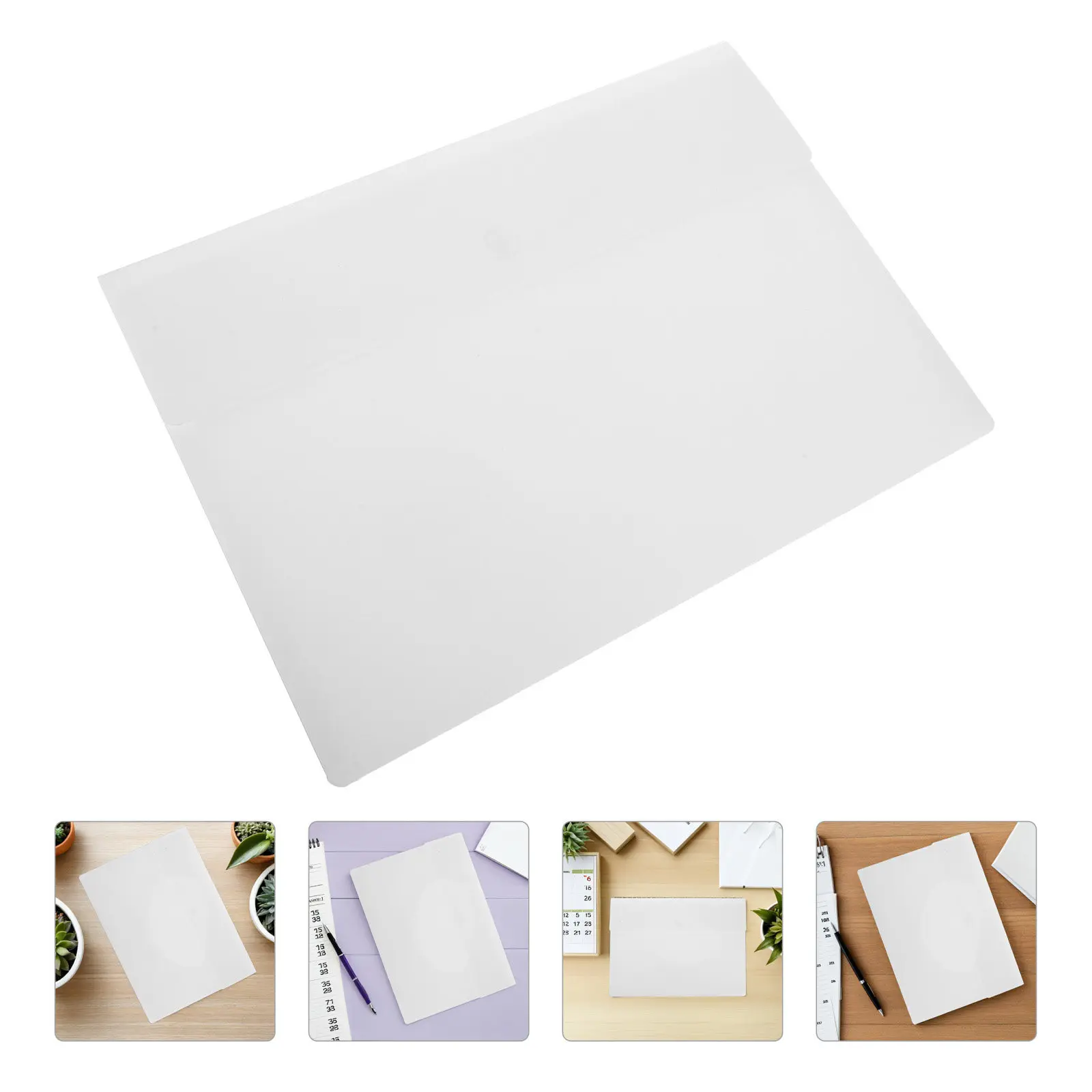 

10Pcs Document Folder with Snap Button Large Capacity Waterproof Plastic File Folder for Office School Meeting Paperwork