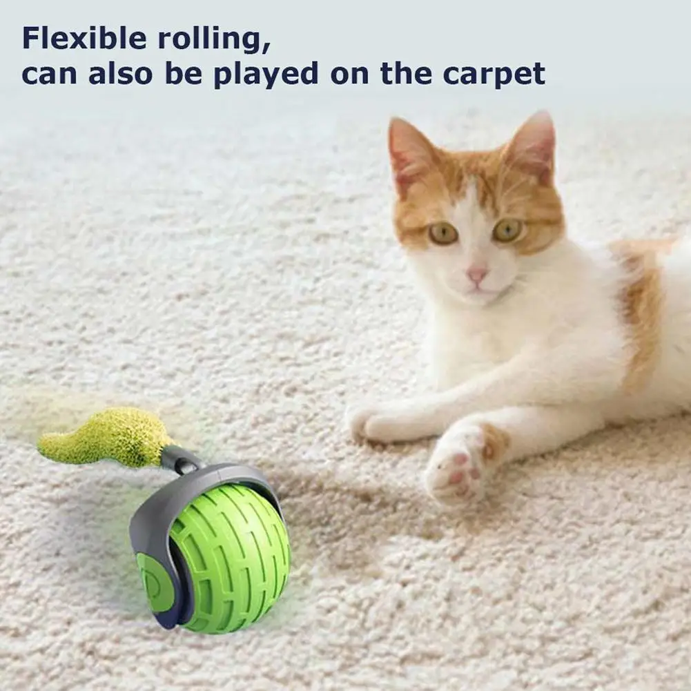 Intelligenter Katzenspielball, automatisch interagierender elektrischer Rollball für Haustiere, USB-aufladbarer, beweglicher, springender Ball für Kätzchen, Geburtstagsgeschenk – Detail 10