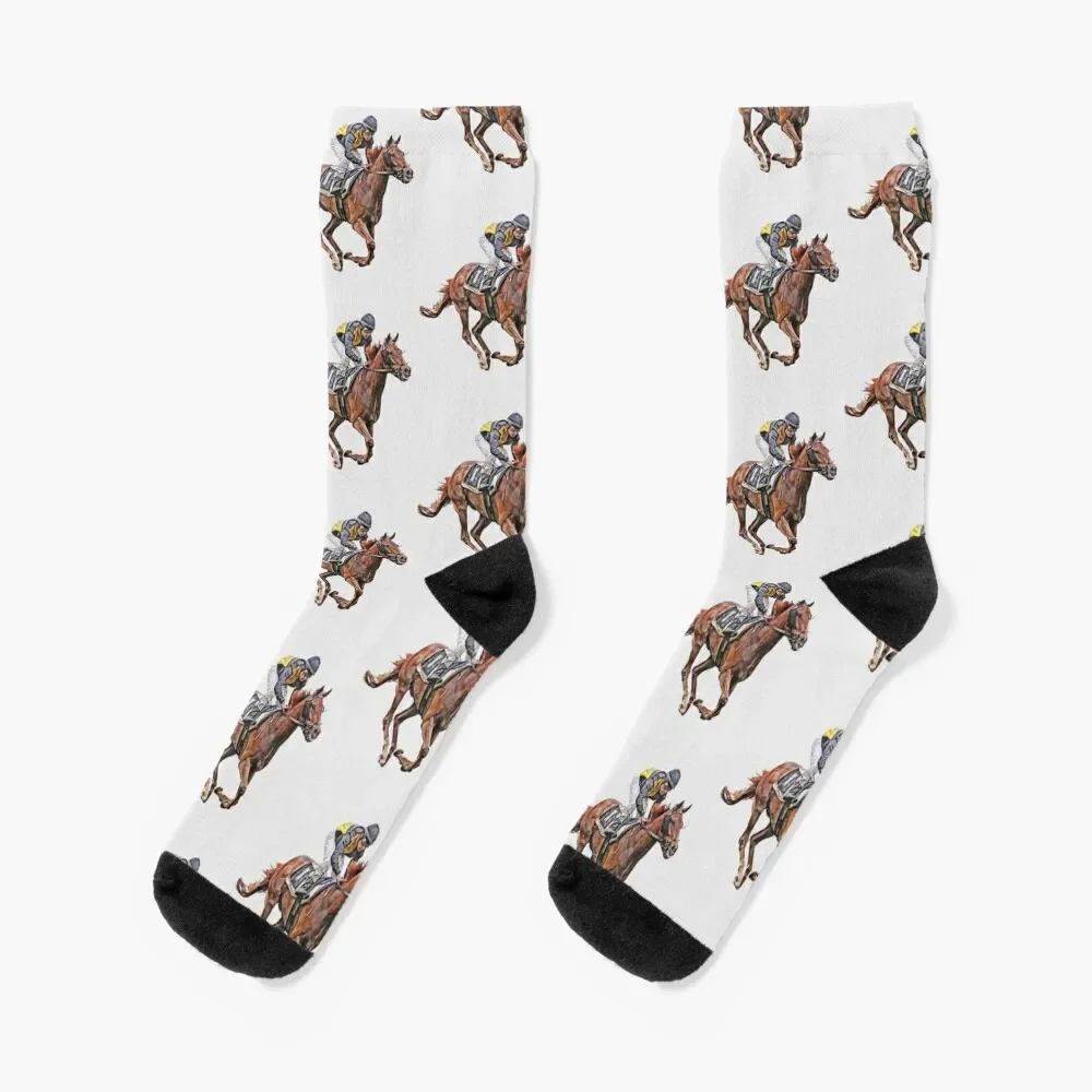 Horse Racing Socks funny gift sports stockings Boy Socks Women's