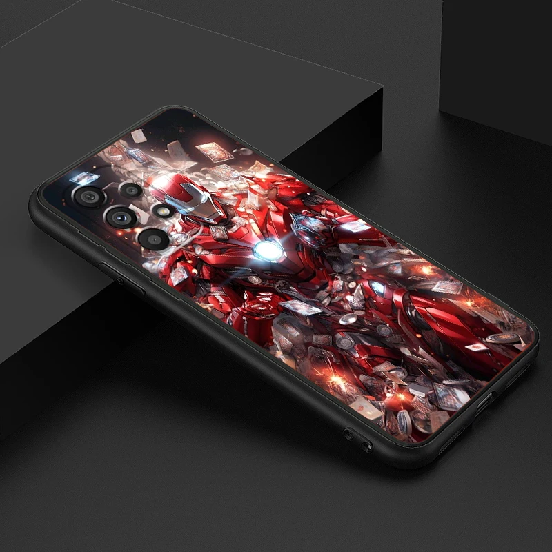 Lron Man Cool Marvel Popular For Samsung Note 20 10 Ultra Plus A31 A14 A12 A70 A34 A25 A04 A05 A15 A24 5G Black TPU Phone Case image 3