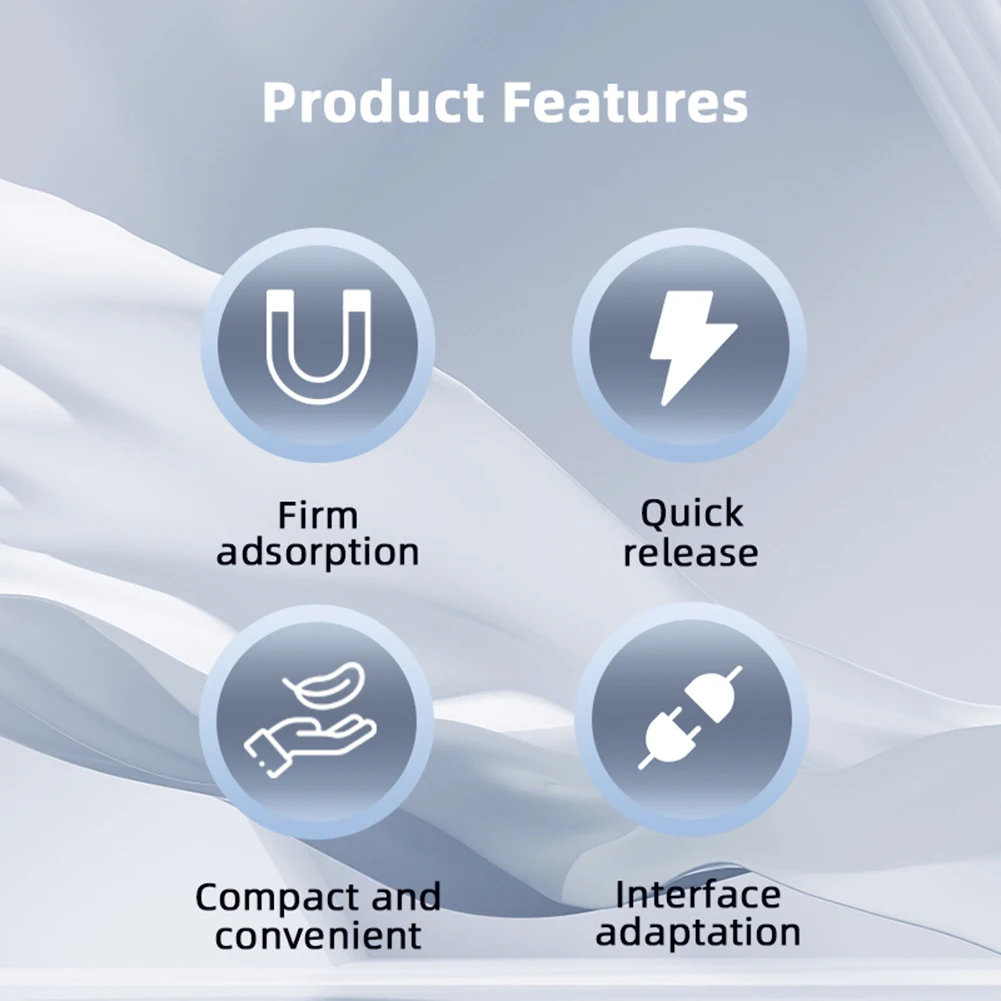 Câmera Magnetic Fork Adapter, Quick Release Adapter, Extension Mount Base para DJI Osmo Action 4 3