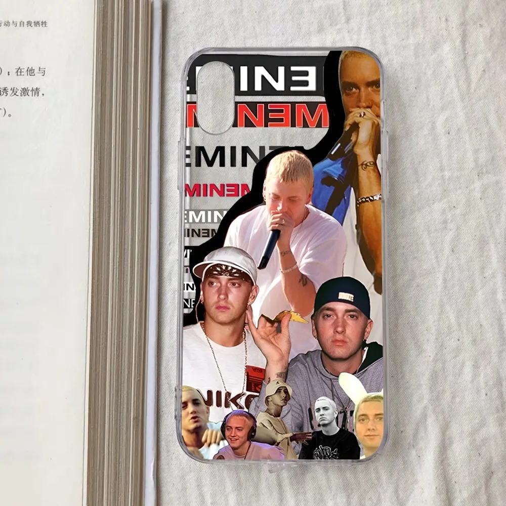 Rapper Eminem Phone Case For iPhone 15 13 14 Pro Max XS XR 12 11 Pro 13 Mini 6 7 8 Plus Soft Clear Back Cover