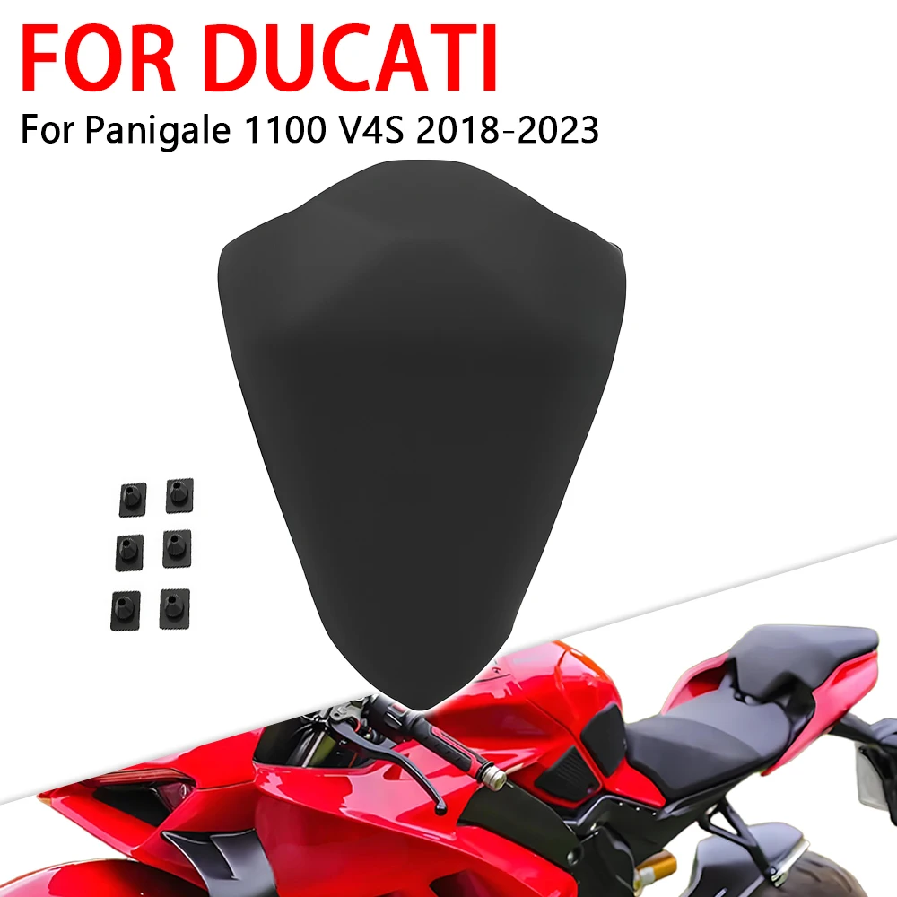 

Motorcycle Accessories Rear Pillion Cushioned Seat Fit For Ducati Panigale V4 V4R V4S 2018 2019 2020 2021 2022 2023