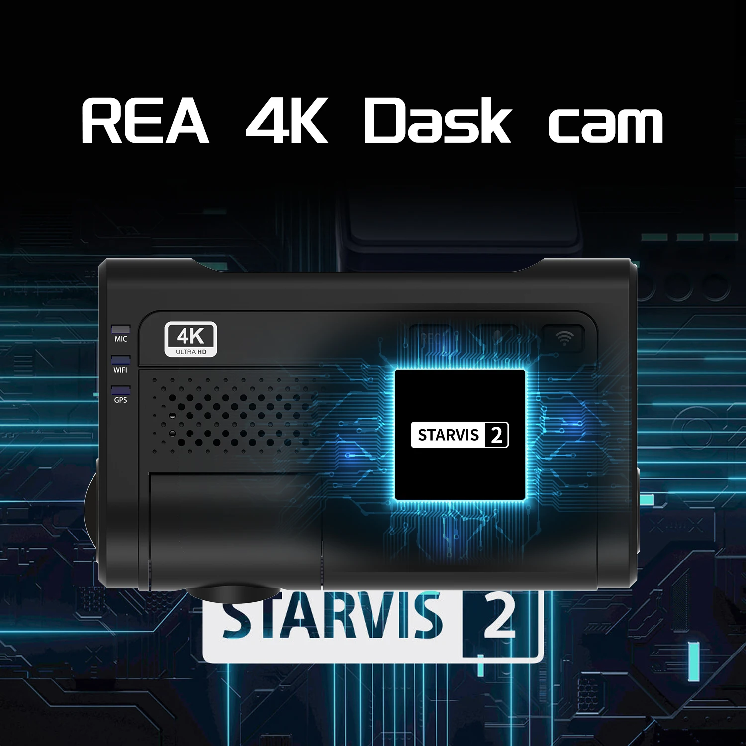 High End Car DVR Two Cameras Front 4K Rear 4K  for Recorder Car Driving Assistant  WIFI GPS HD Night Vision Security Dash Cam