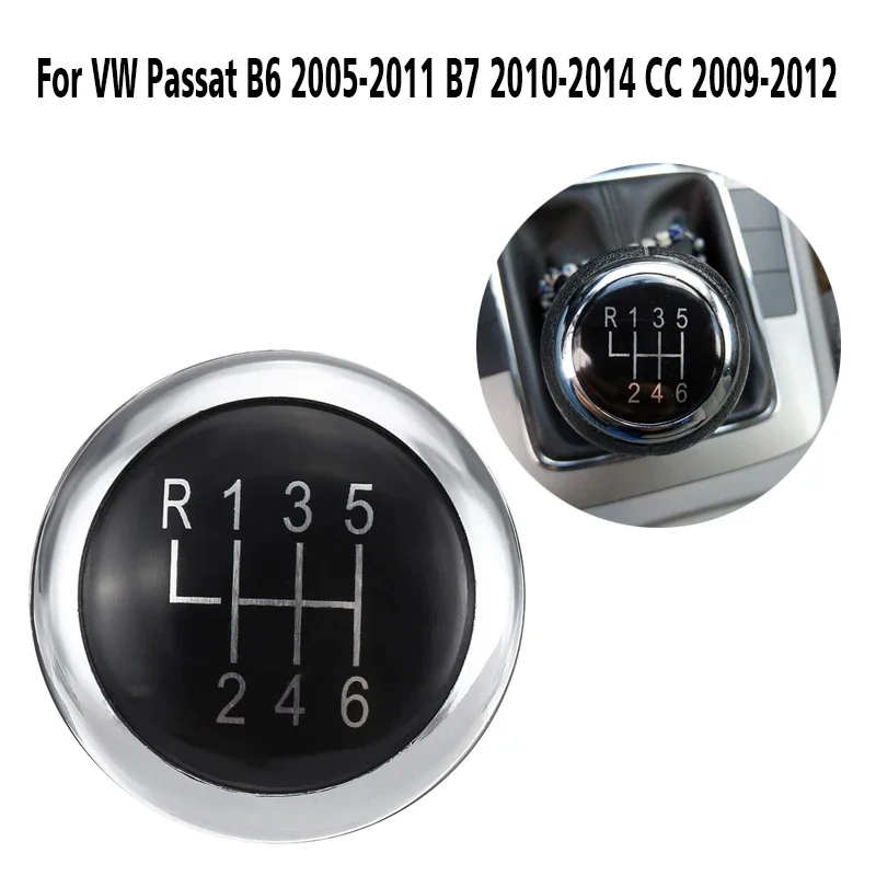 6 Speed Gear Knob Stick Badge Emblem Trim Cap Cover For VW Passat B6 2005-2011 B7 2010-2014 CC 2009-2012 Dropshipping