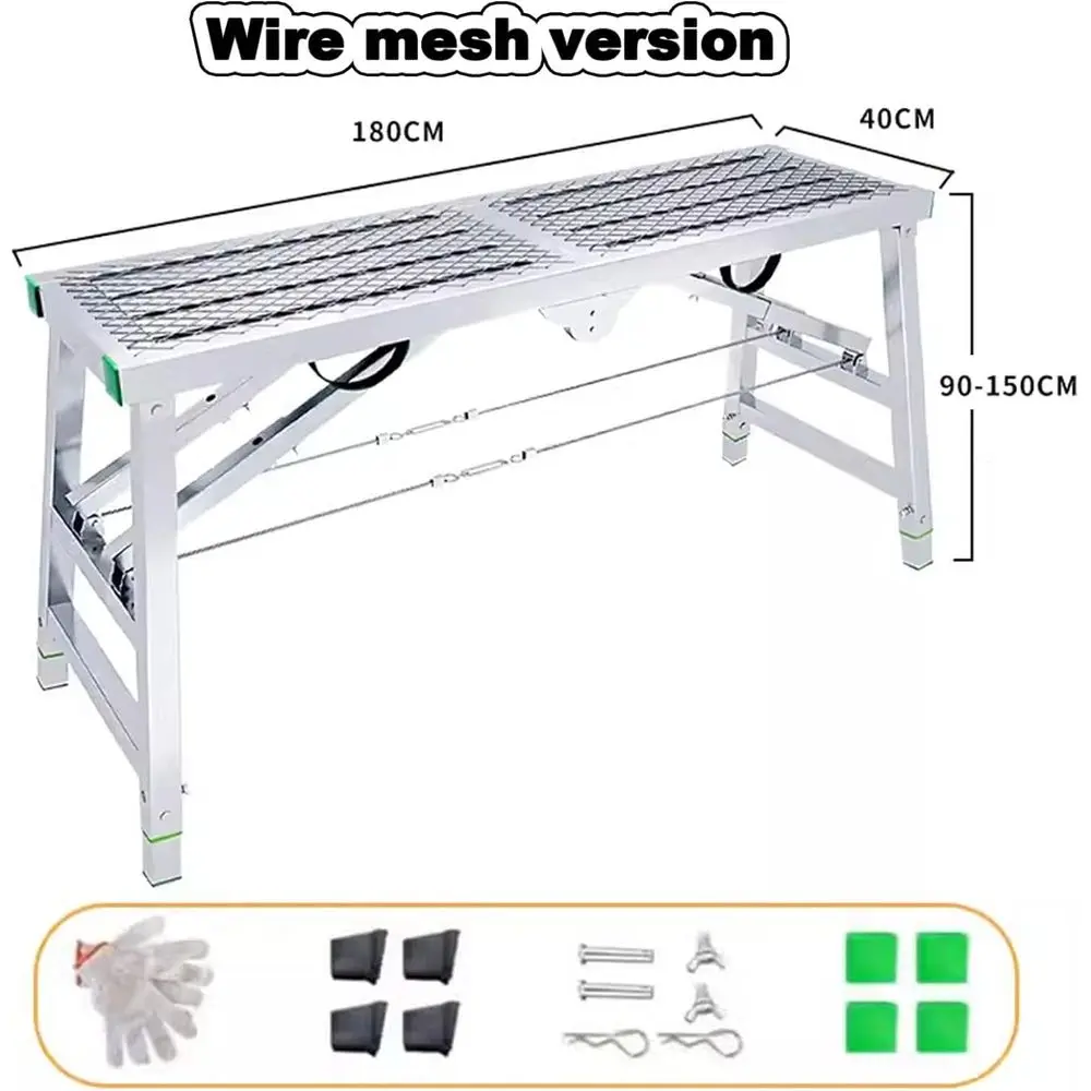 Plataforma de escada de andaime para limpeza e pintura de RV multiuso de altura ajustável