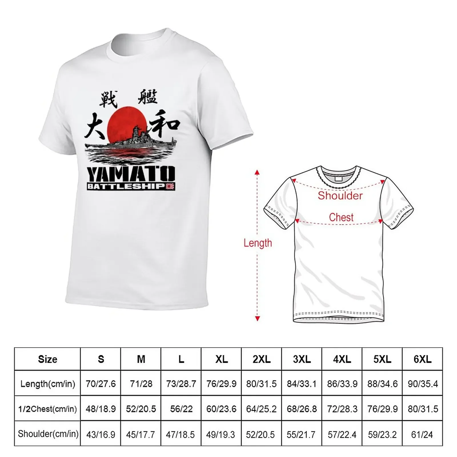 Battleship Yamato T-Shirt quick drying summer top mens clothing