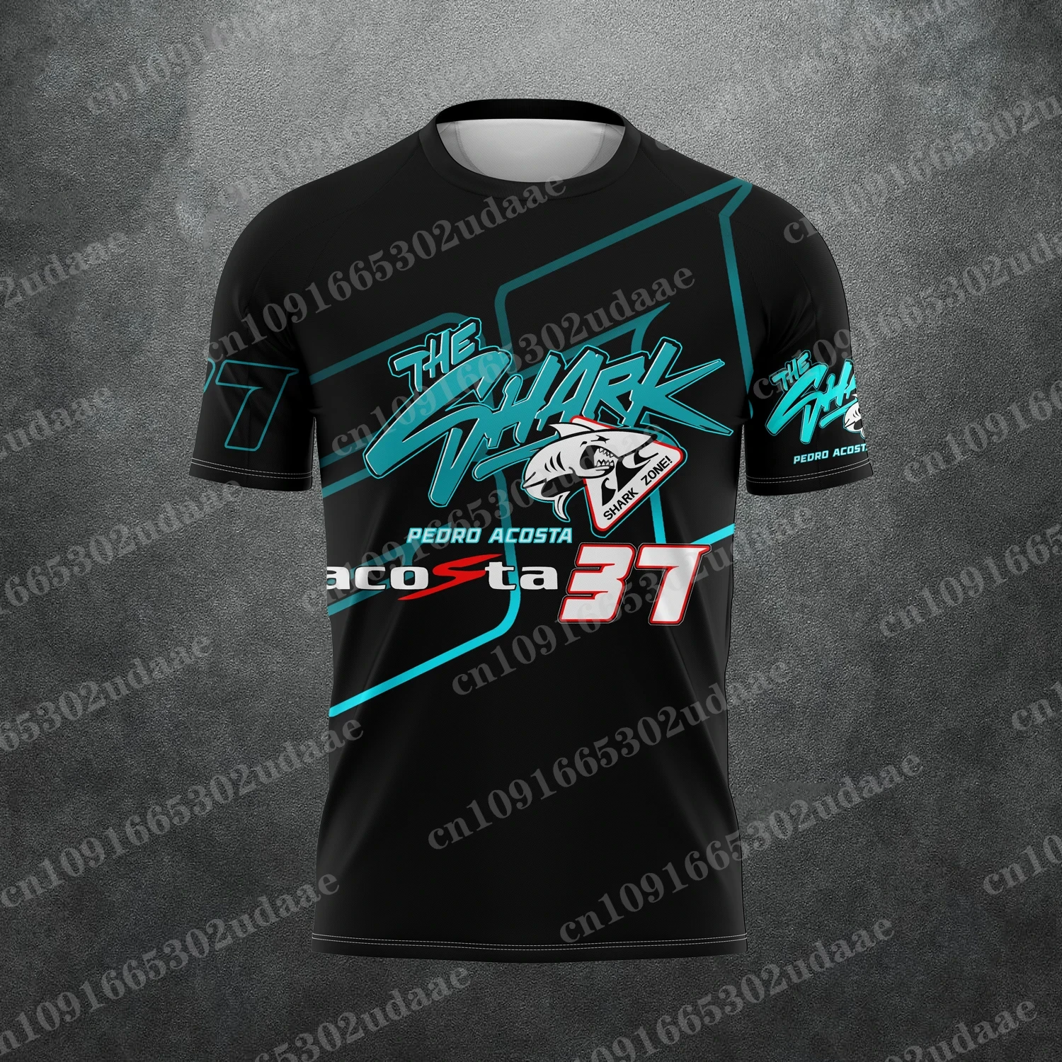 2025 رقم جديد 37 سائق بيدرو أكوستا سباق المتحمسين الصيف الأطفال الكبار المألوف تنفس تي شيرت #2