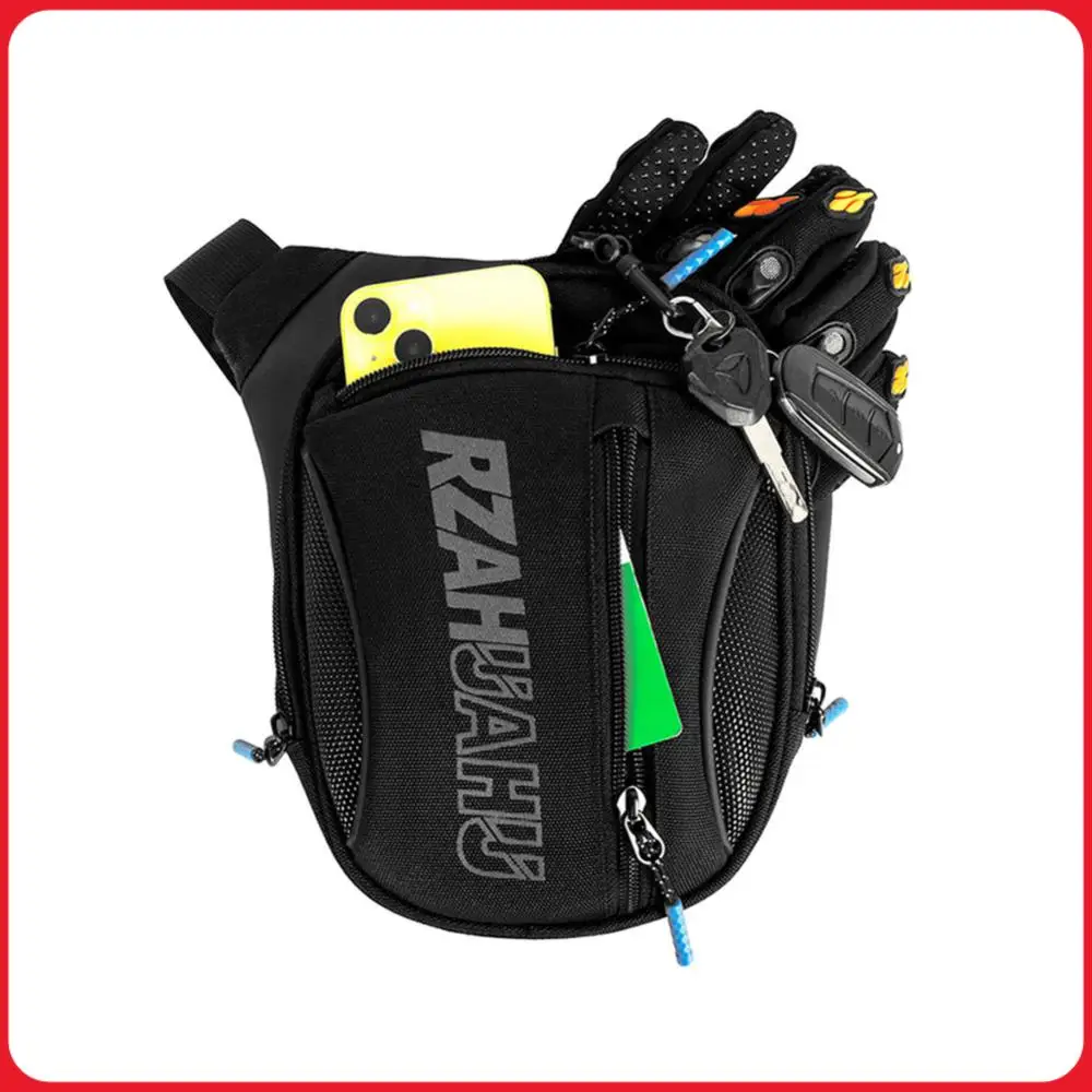 

Мотоциклетная сумка на бедро, регулируемая мотоциклетная поясная сумка, большая вместительная нагрудная сумка для мотоциклистов, для походов, кемпинга, рыбалки