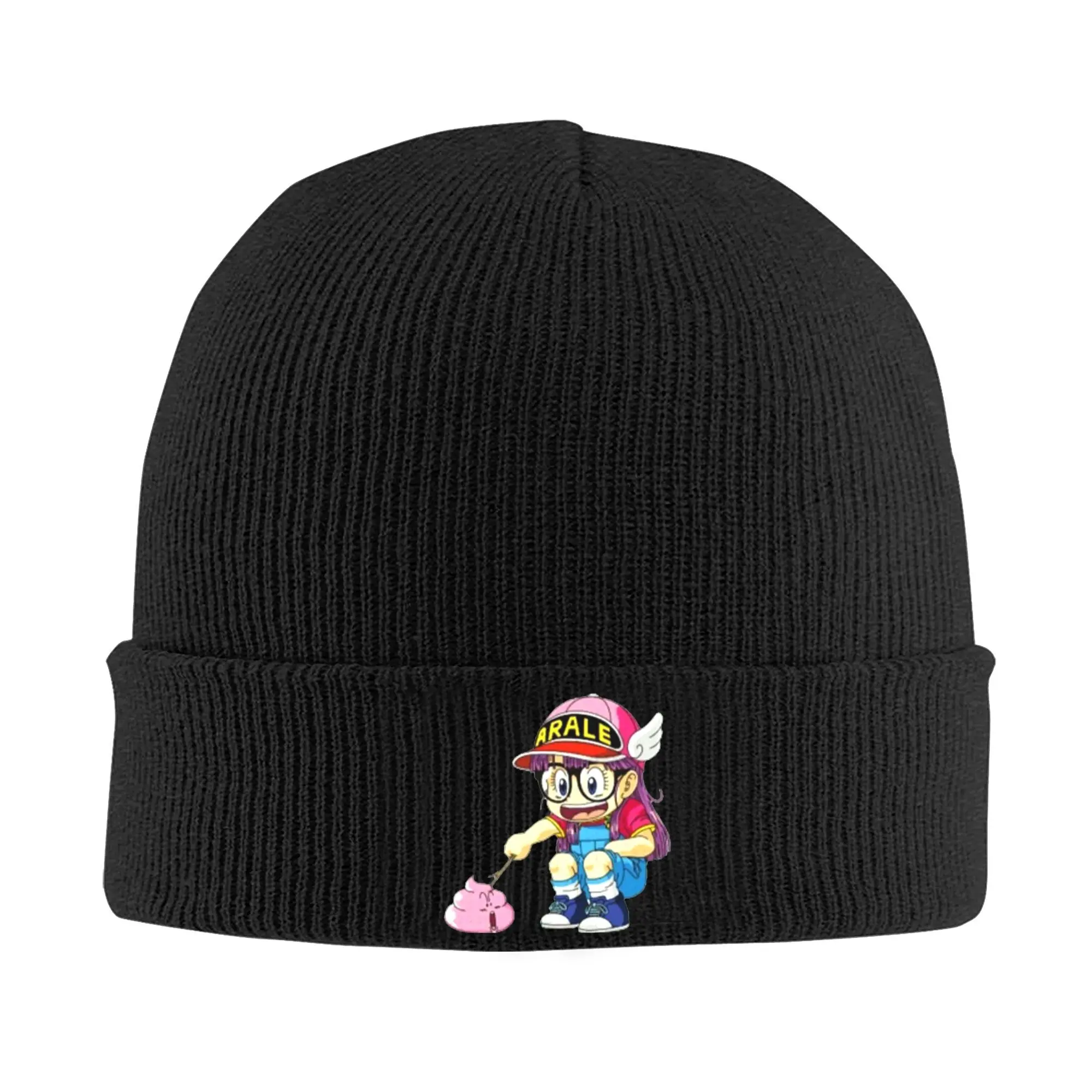 Arale Poking Poop Dr Slump Hats Autumn Winter Beanie Warm Unchi-kun Anime Cap Unisex Acrylic Knitted Caps