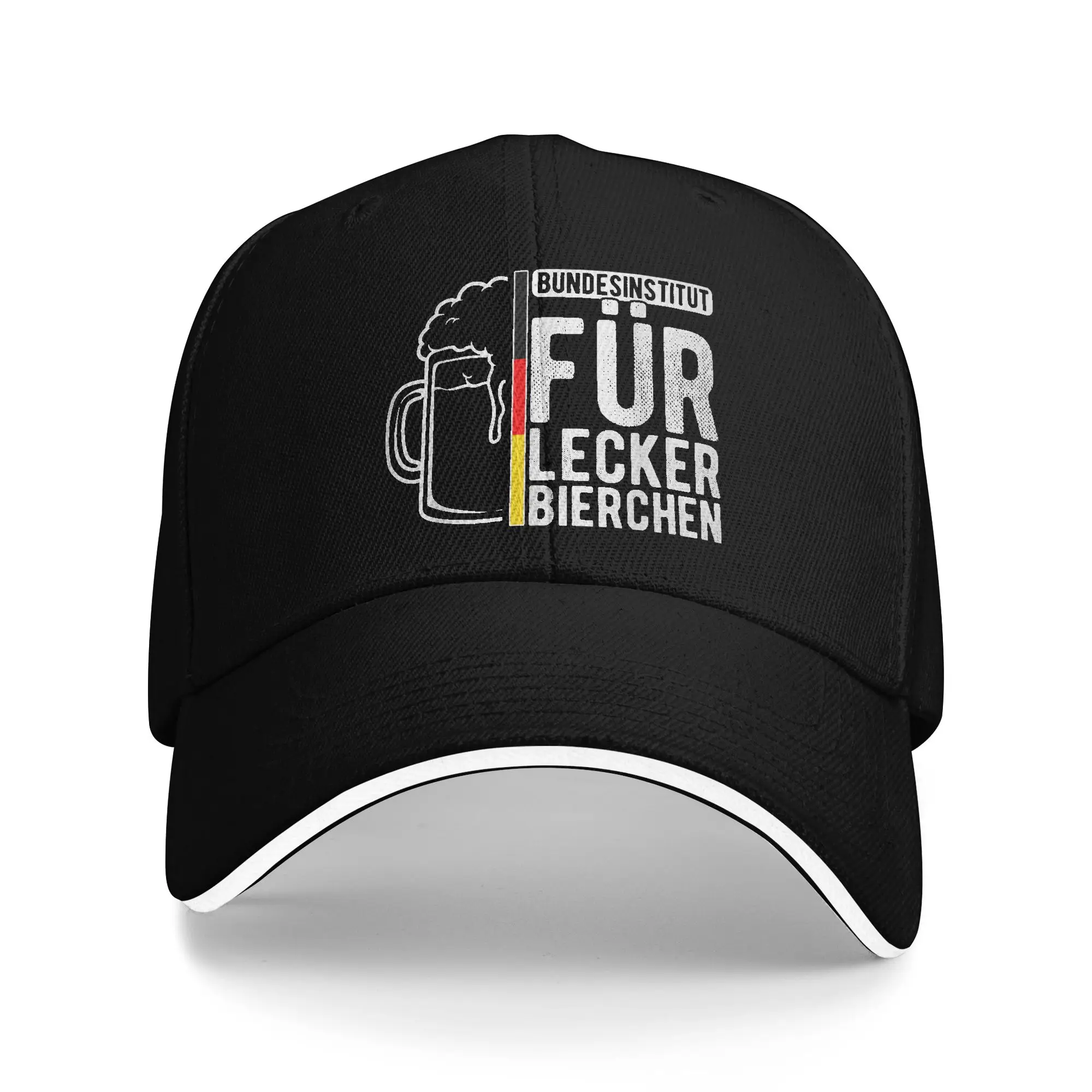 German-Federal Institute for Delicious Beer Mug Sandwich Baseball Cap Retro  Unisex Adjustable Sun Cap Sports Hats