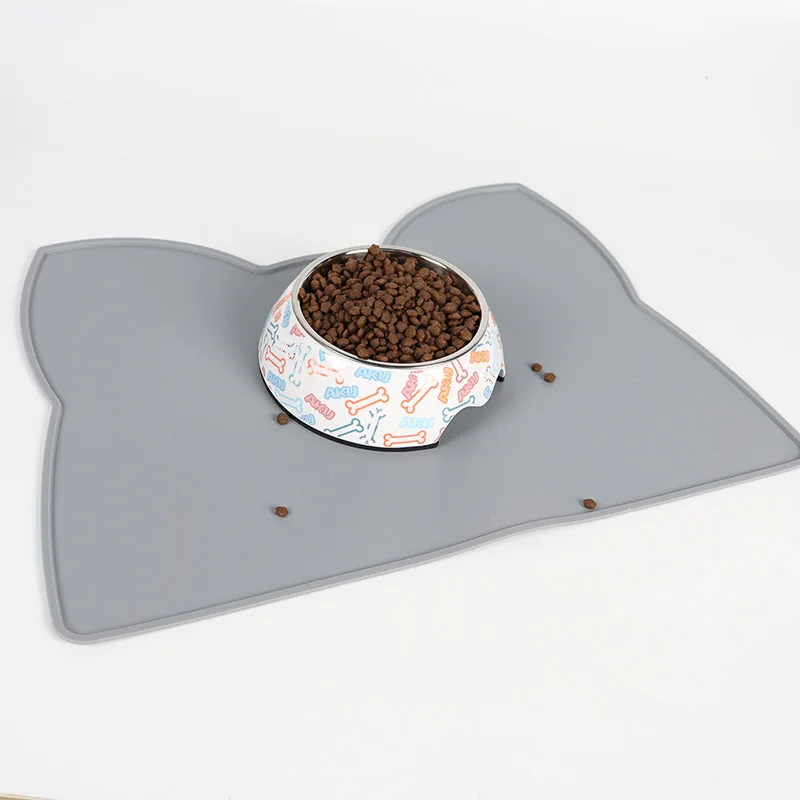 Large Silicone Non-Slip Pet Feeding Mat – Waterproof Cat & Dog Bowl Placemat, Spill-Proof Anti-Slip Mat for Food and Water Bowls
