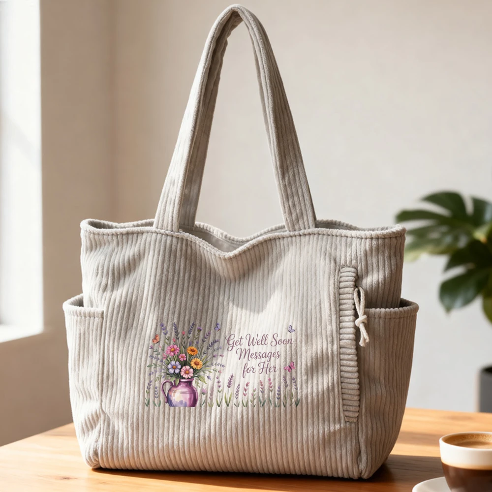 

Женская вельветовая сумка-тоут, вместительная модная сумка через плечо, повседневная сумка для поездок на работу, сумка для покупок, сумка на плечо