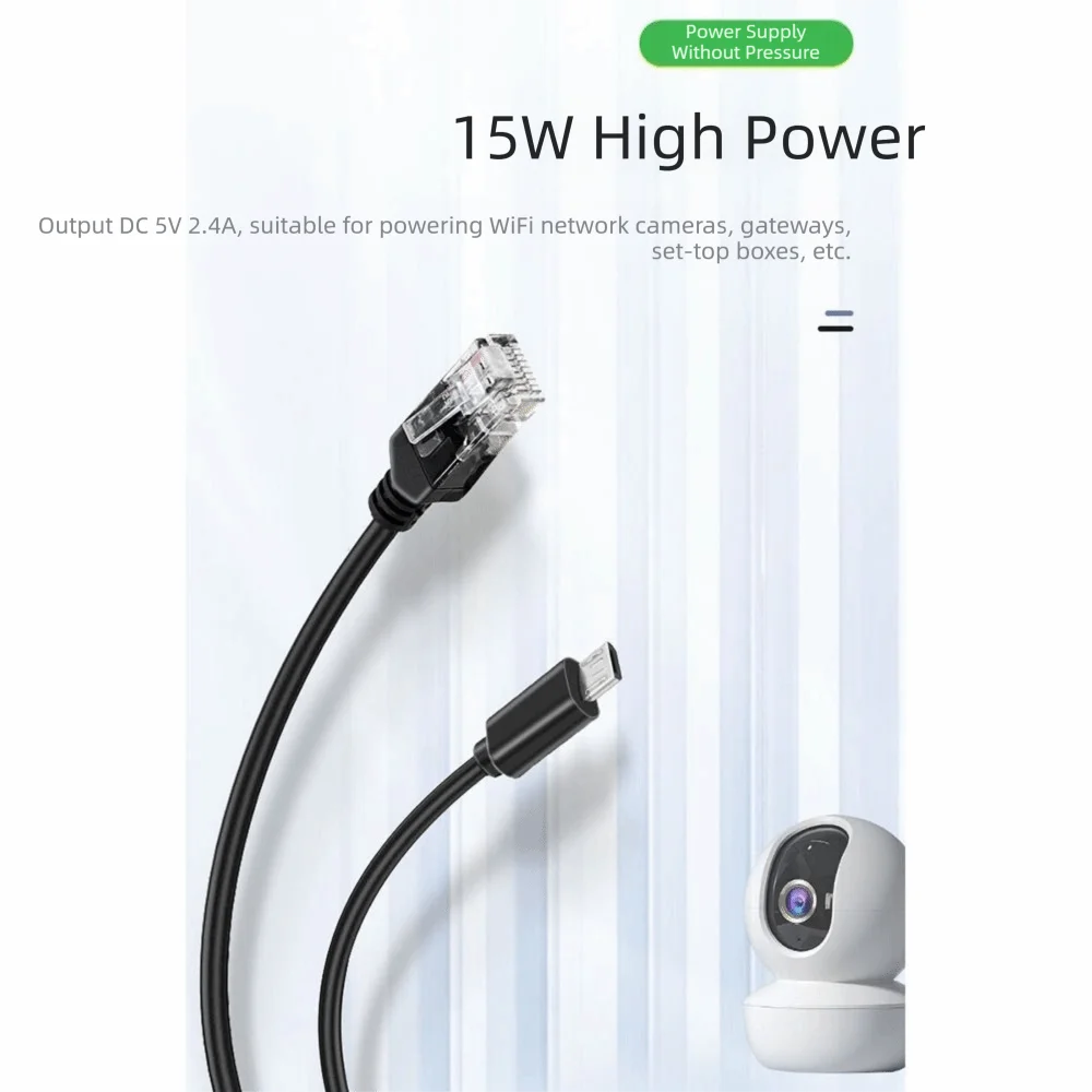 100Mbps1000Mbps Gigabit POE Splitter 48V To 5V IEEE 802.3af Compliant Active PoE Splitter 5V 2.4A 5V 3.5A Strong Compatibility