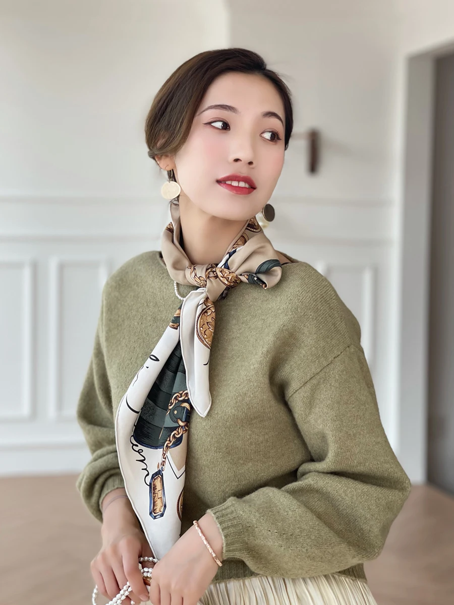 90CM Silk Scarf Women Twill Ba - огляд і ціна Hair Care Luxury Brands
