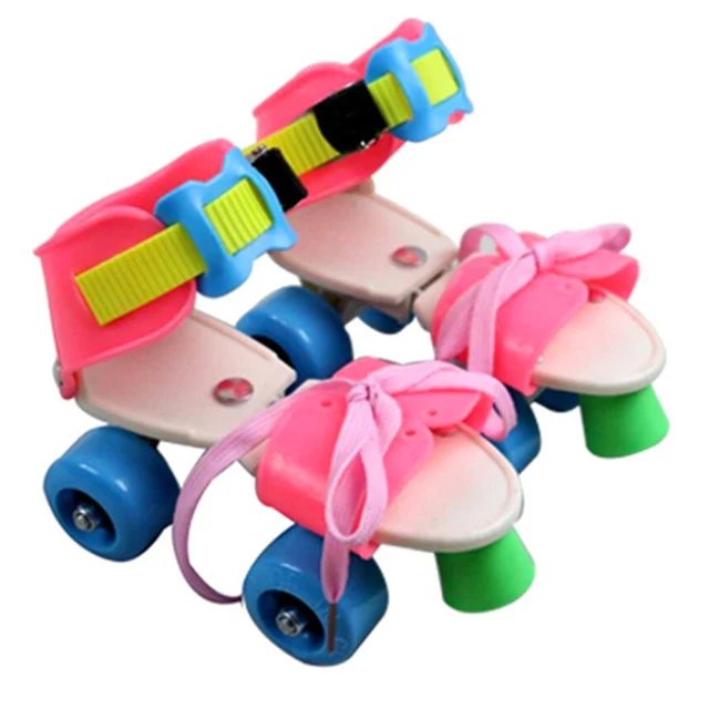 Adjustable Size Children Roller Skates Double Row 4 Wheels Skating Shoes Sliding Slalom Inline Skates Kids Gifts Roller Sneakers