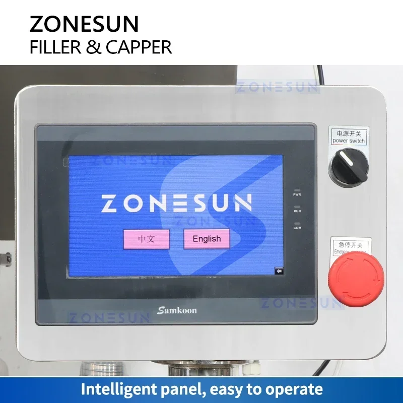 ZONESUN – Machine automatique de remplissage et de capsulage de canettes de peinture, équipement de scellage de bouchons de remplissage de Piston ZS-FAL180B4