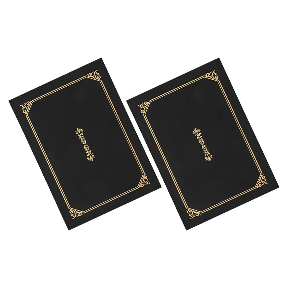 

2pcs Certificate Cover Holder Sturdy Construction Versatile Use Diploma Case Document Folder Graduation Award Storage Files