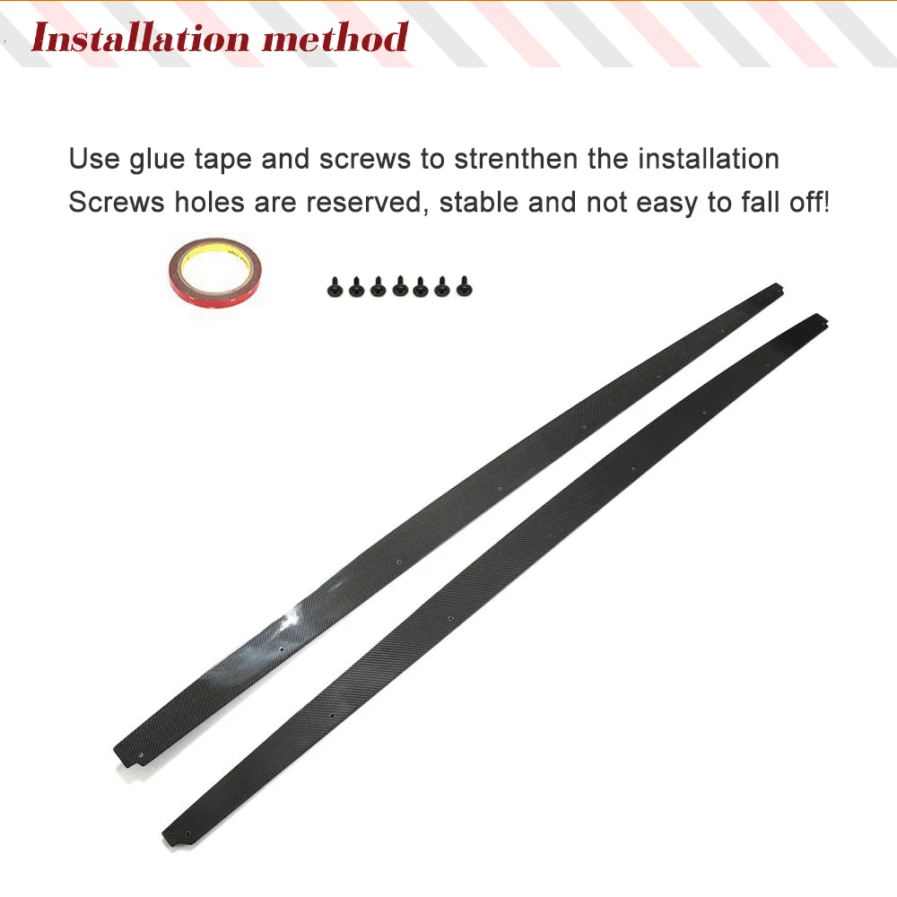 Carbon Fiber Side Skirt Extension Lip Spoiler for BMW F10 M-Sport M5 535i 528i Base 2011-2016 Side Door Bumper Lip view 5