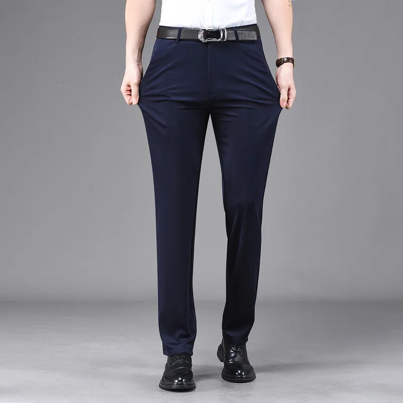 

2024 Men's Loose Professional Non-Ironing Stretch Suit Pants for Spring and Summer Business Casual Pants Drooping Straight