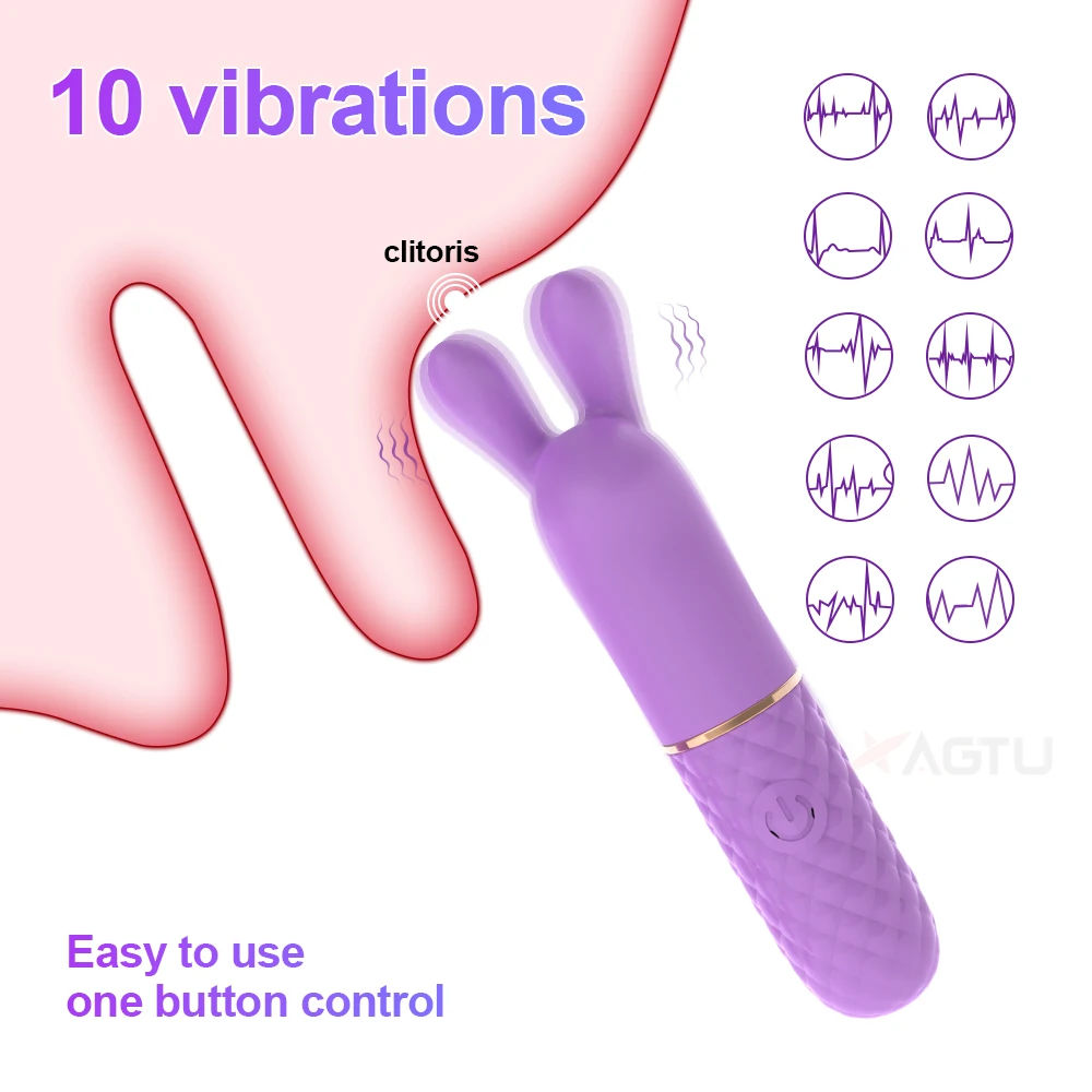 Beginner G-Spot Mini Bullet Vibrator for Women Nipple Clitoris Stimulator 8 Fast Seconds to Orgasm Female Sex Toys for Adults