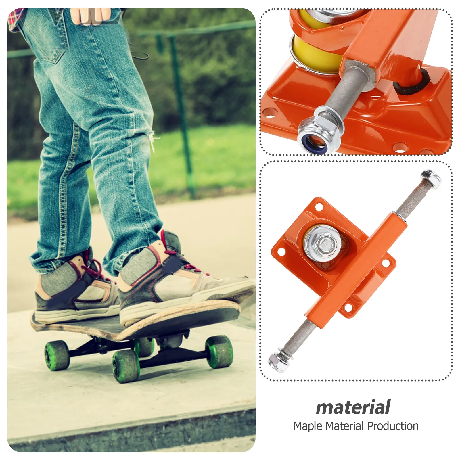 قطعتان من تصميم الاستقرار المعدني للوح التزلج للاستخدام طويل الأمد وتطوير المهارات مع شاحنات وعجلات Longboard