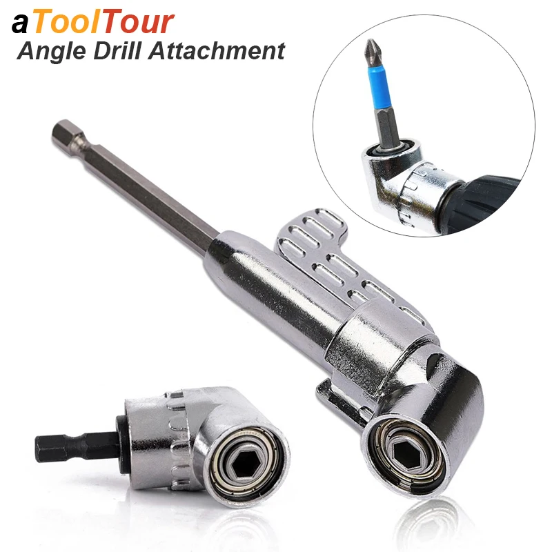 Right Angle Attachment Screwdriver Bit Drive Holder Magnetic Power Drill Adapter Chuck Tool 105 Degree 1/4 Screw Driver Impact