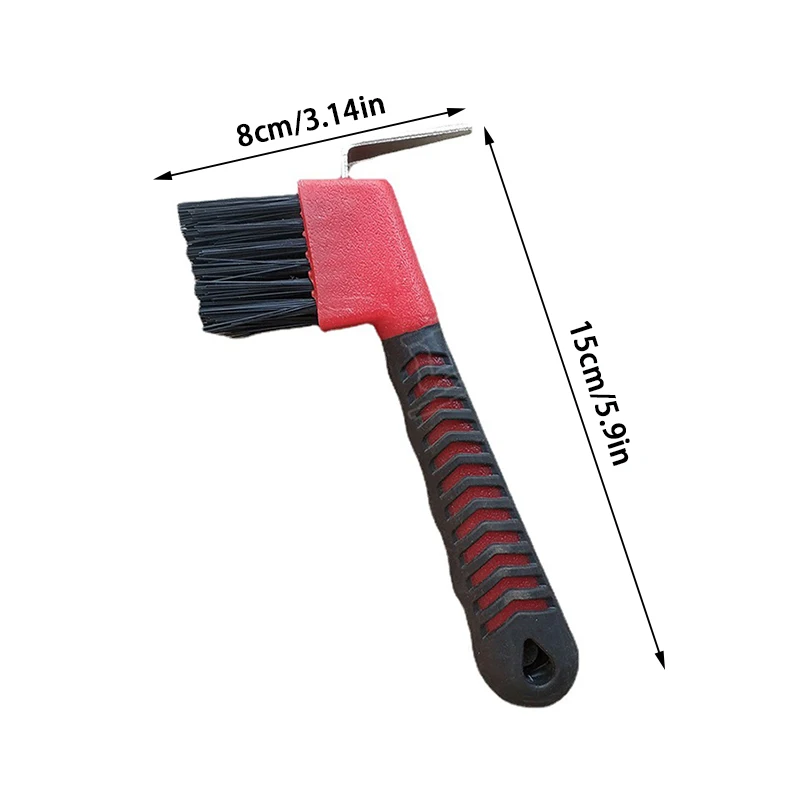 Anti-Slip Grip Hoof Rubber Pick com escova de Nylon, Horse Grooming Horseshoe, Ferramentas de limpeza profissional, Grooming Care