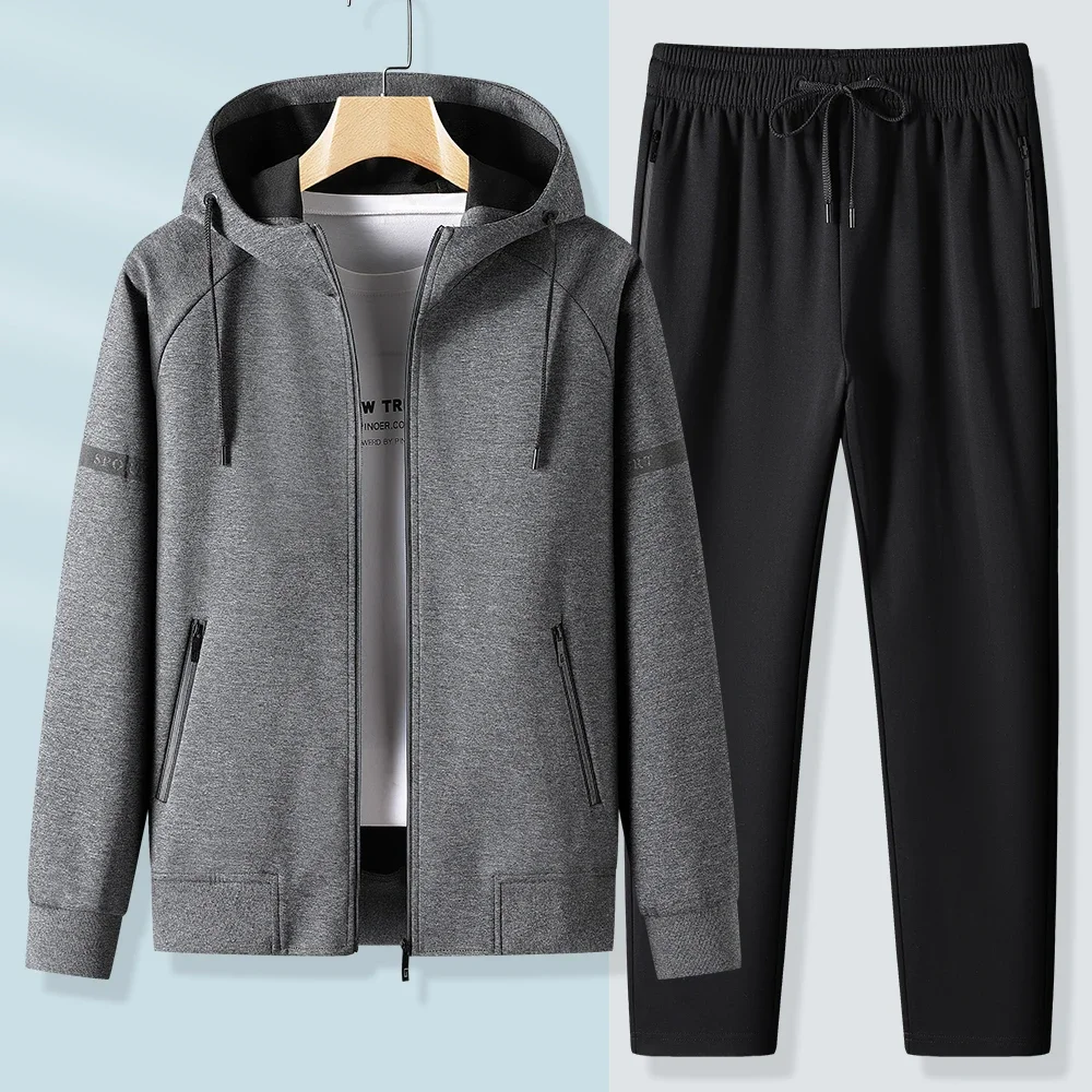 الزي الرياضي هوديس سستة أبلى ملابس رياضية + Sweatpants مجموعات الذكور تجريب الخريف الربيع الرجال تشغيل ملابس رياضية مجموعات