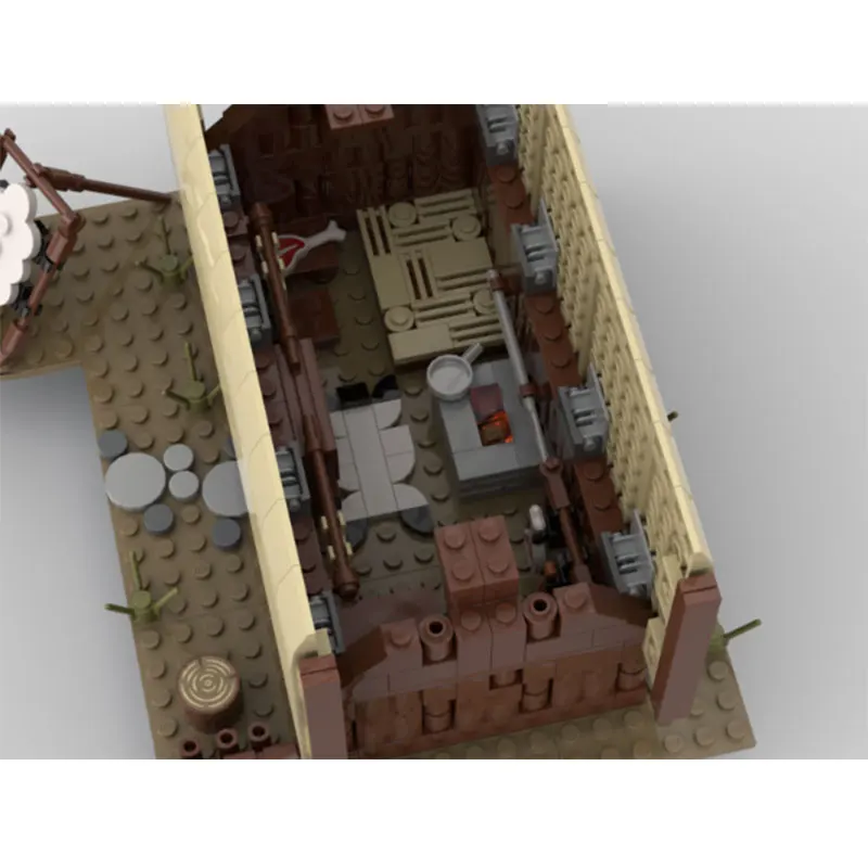 

Spot MOC-485pcs Viking Architecture DIY Small Particle Assembly Building Blocks Puzzle Toy Model Gift Set Ornament