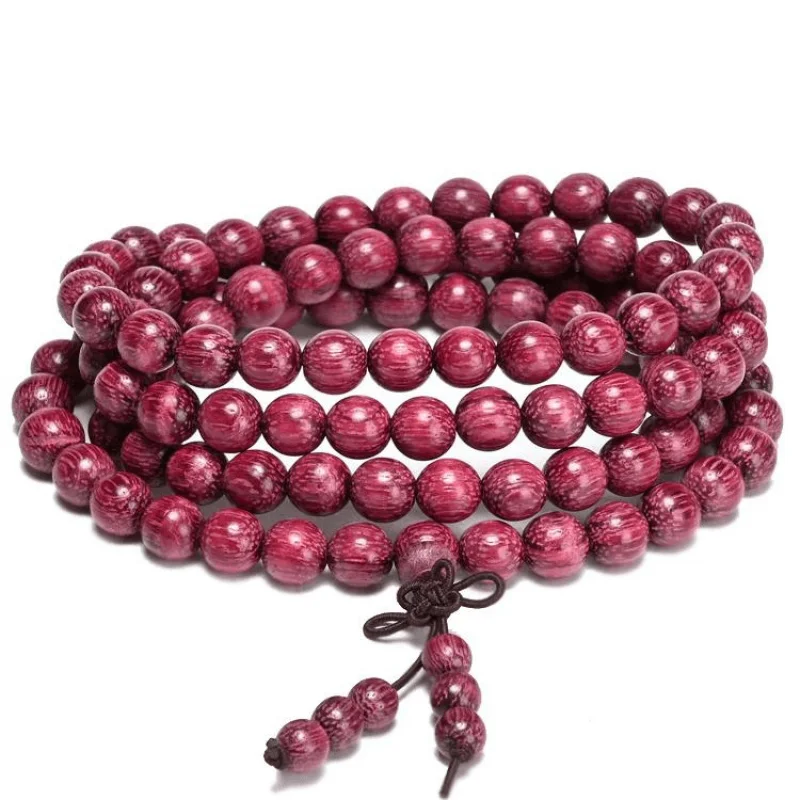 

Original color Brazilian rose versatile fashion violet purple core suhu wood 8mm 108 beads bracelet for men and women cou