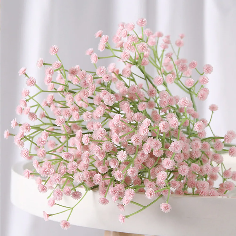 Artificial Fake Silk Gypsophila Flower Wedding Bouquet Home Decor Bouquet Faux Flowers Branch Babies Breath Fake Flowers