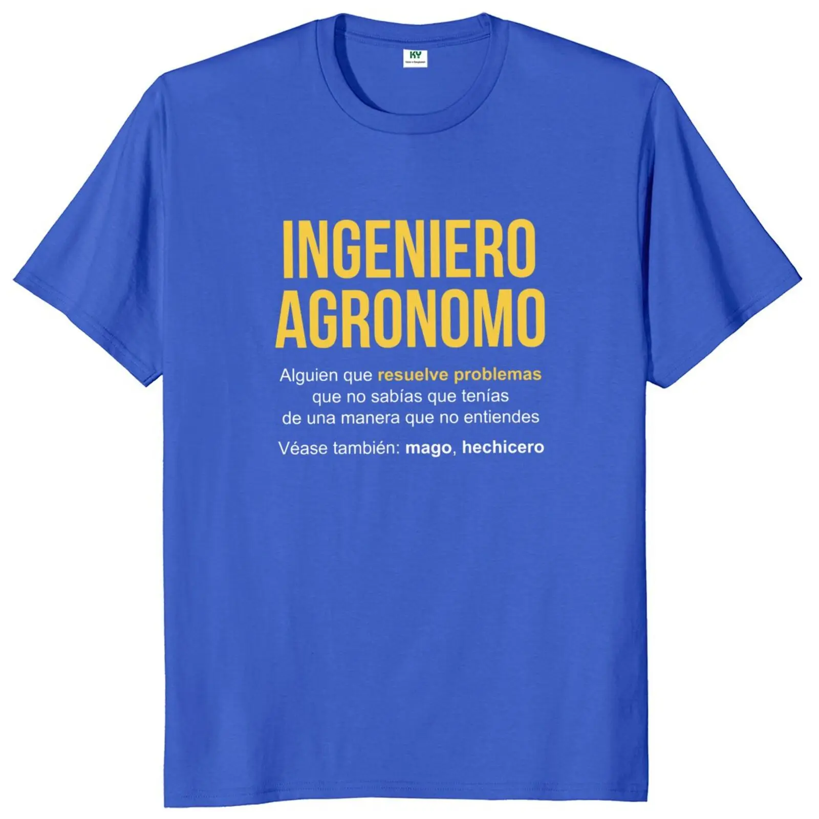 Ingeniero Agronomo T Shirt Spanish Texts Agricultural Engineer Gift Short Sleeve 100% Cotton Unisex Summer T-shirts EU Size