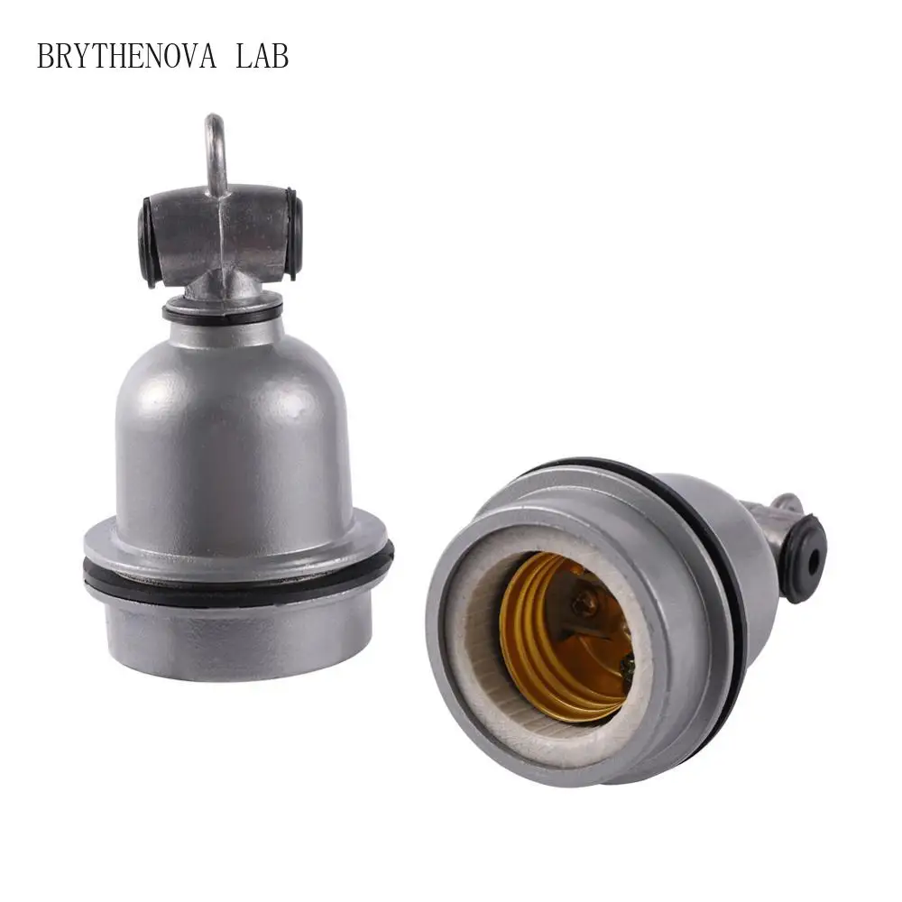 E27 Waterproof Ceramic Lamp Mouth Insulation Lamp Holder with Three Small Links Pig Heating Spiral Electric Light Socket