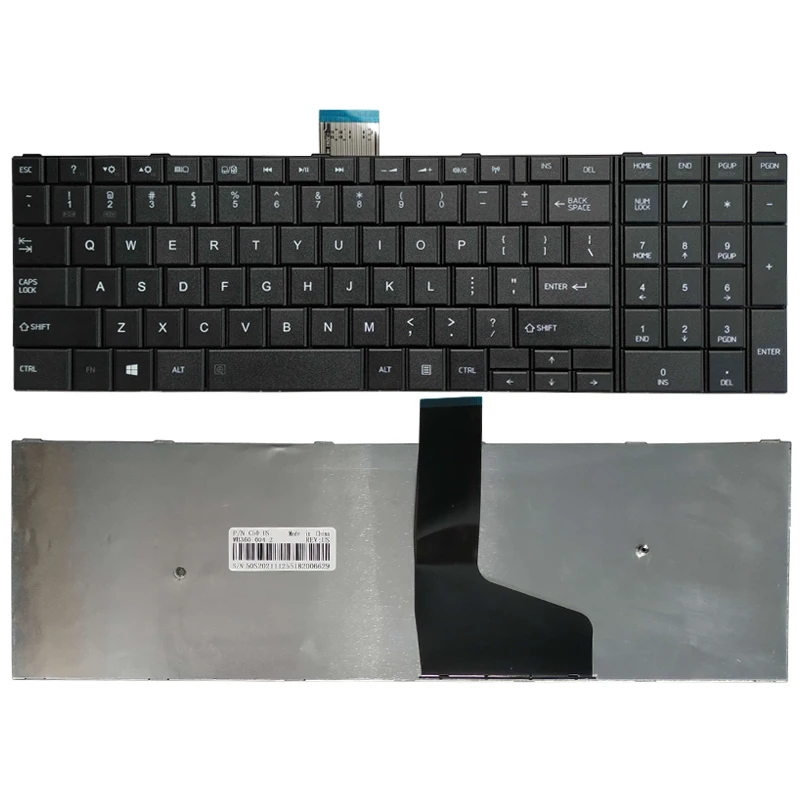 

NEW US English laptop Keyboard for Toshiba Satellite C50D C50-A C50-A506 C50D-A C55T-A C55-A C55D-A black