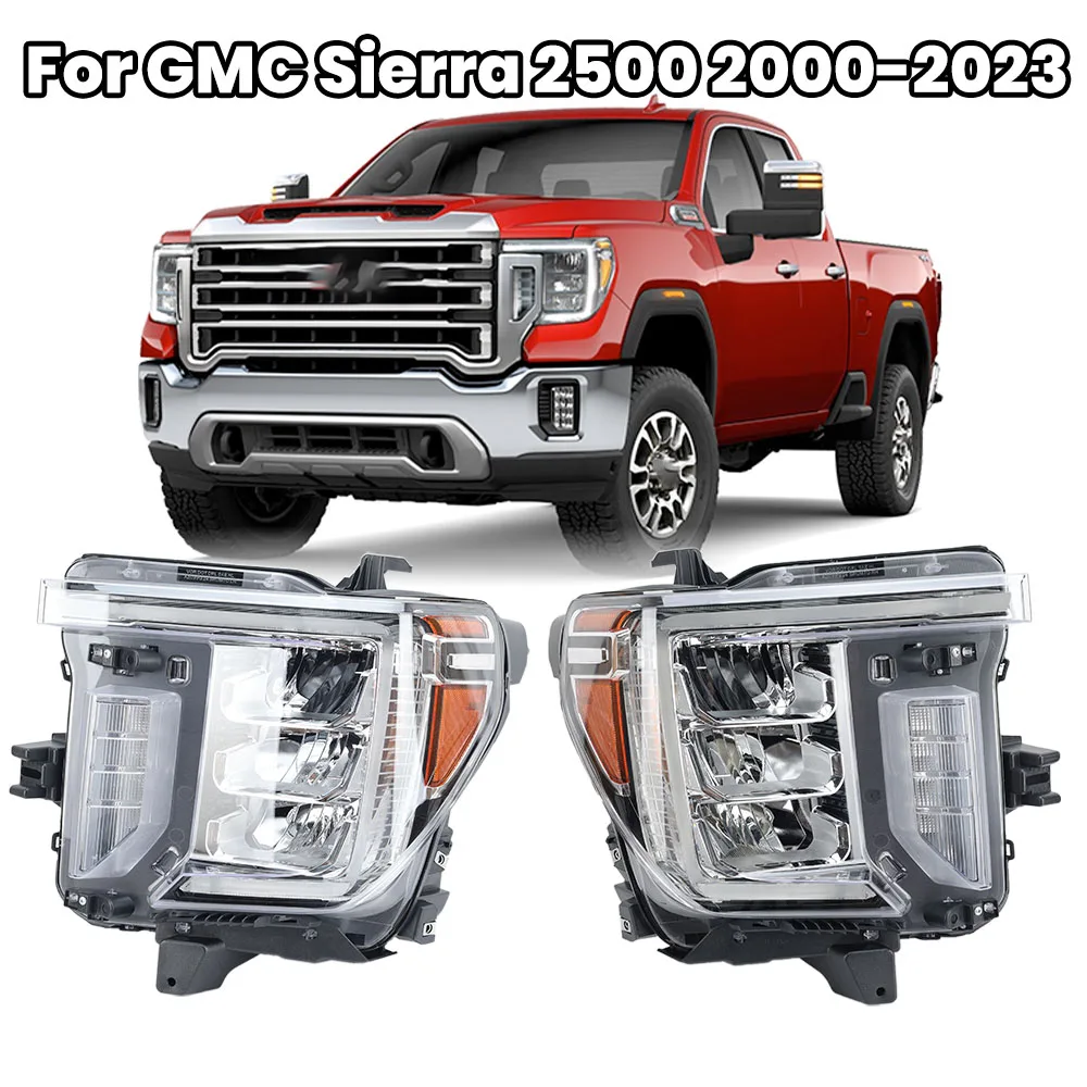 

Фара в сборе для GMC Sierra 2500 HD 2020-2023 со светодиодной сигнальной лампой или галогенными аксессуарами для фар указателя поворота