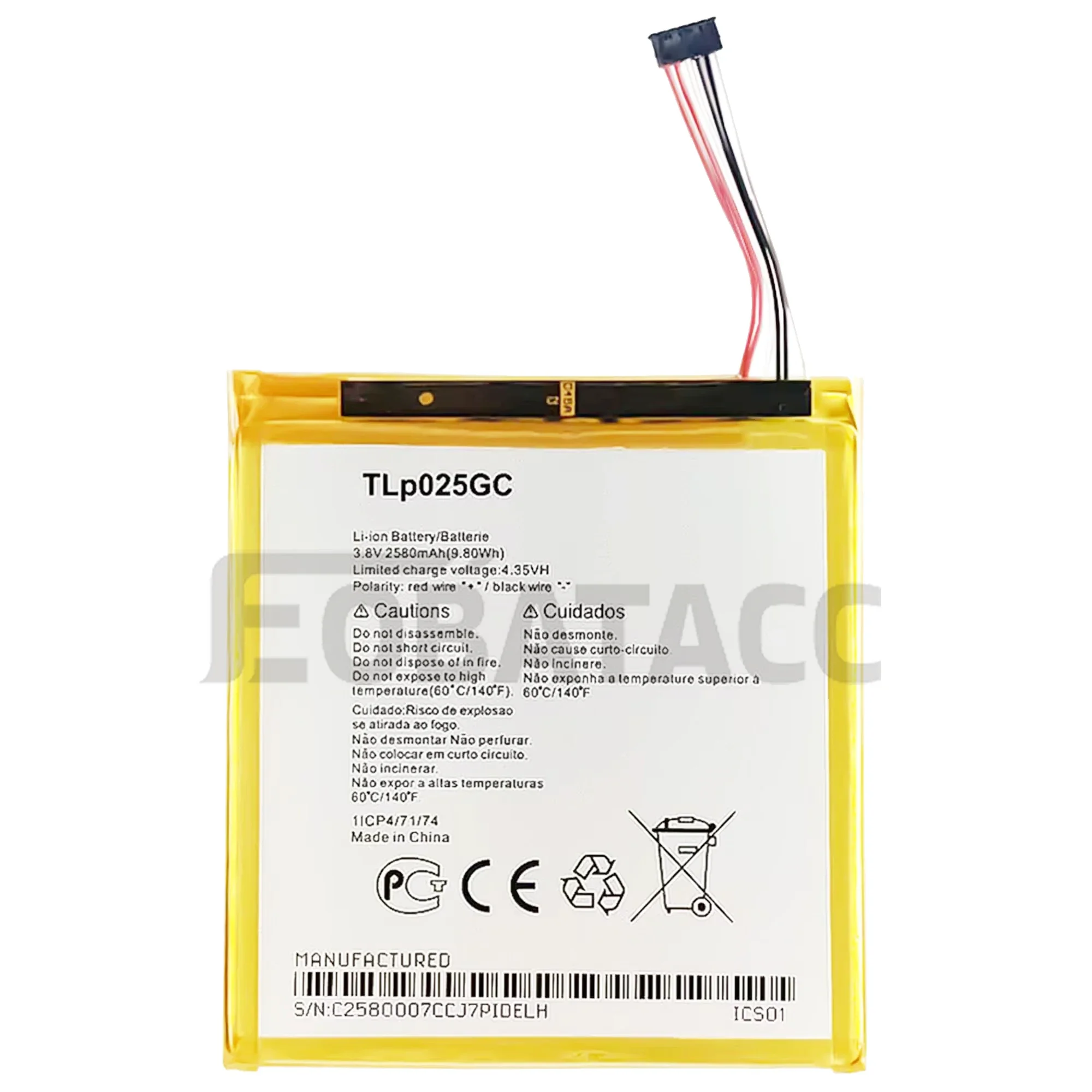 100% New Original Battery TLP025GC For  Alcatel OT9003 /VDF 9003X 8062 Battery + Free Tools