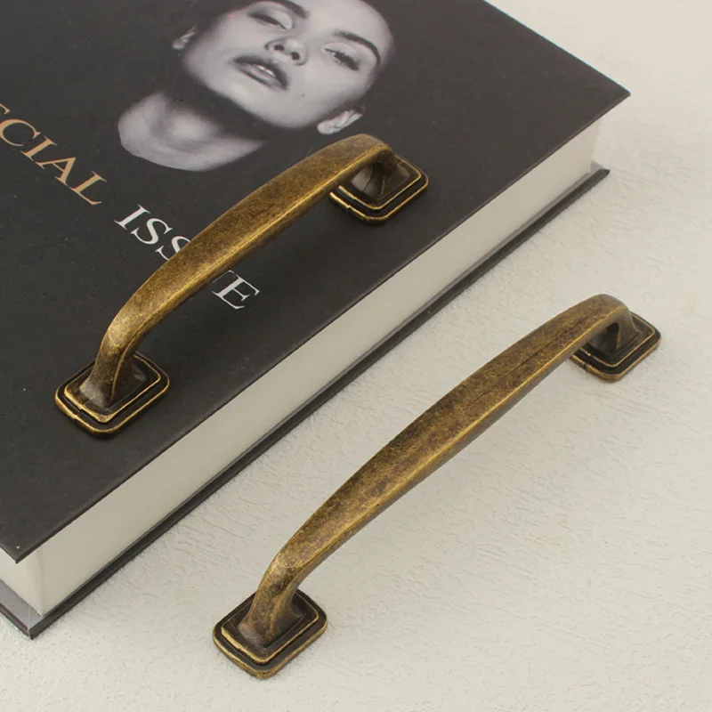 

American Furniture Dresser Drawer Handle Kitchen Cabinet Bronze Closet Handle Wardrobe Door Aged Gold Bronze Handle Pulls