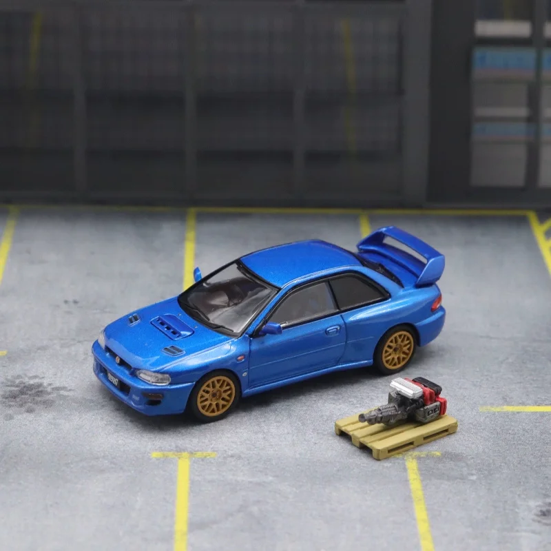 

1/64 SUBARU IMPREZA 22B STi Version Customized Ver. Rally Base Car GC8 Alloy Diecasts Small Scale Car Model