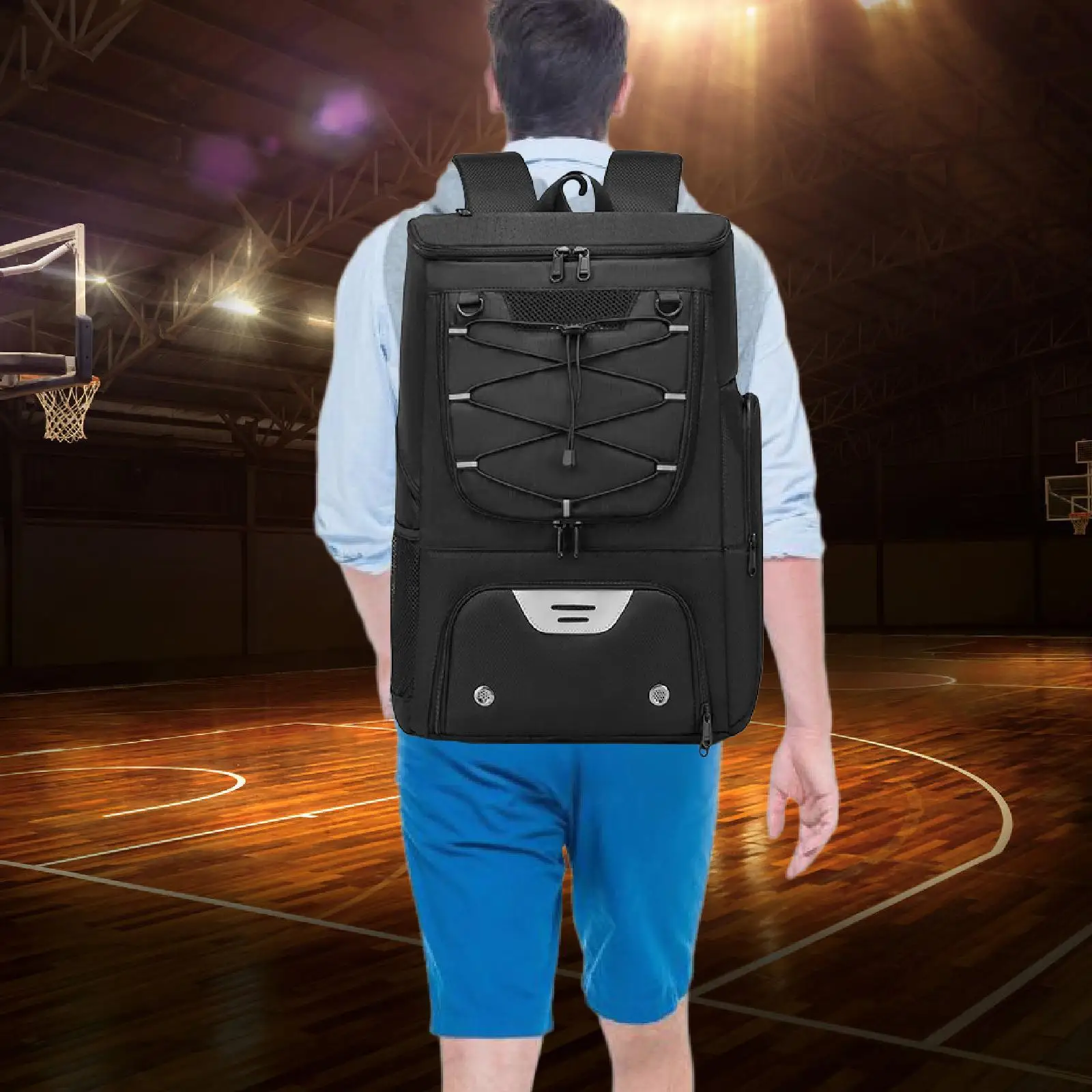 

Sports Bag Insulate Pocket Rucksack Basketball Backpack with Ball Holder for Women Men New Year Christmas Training Accessories