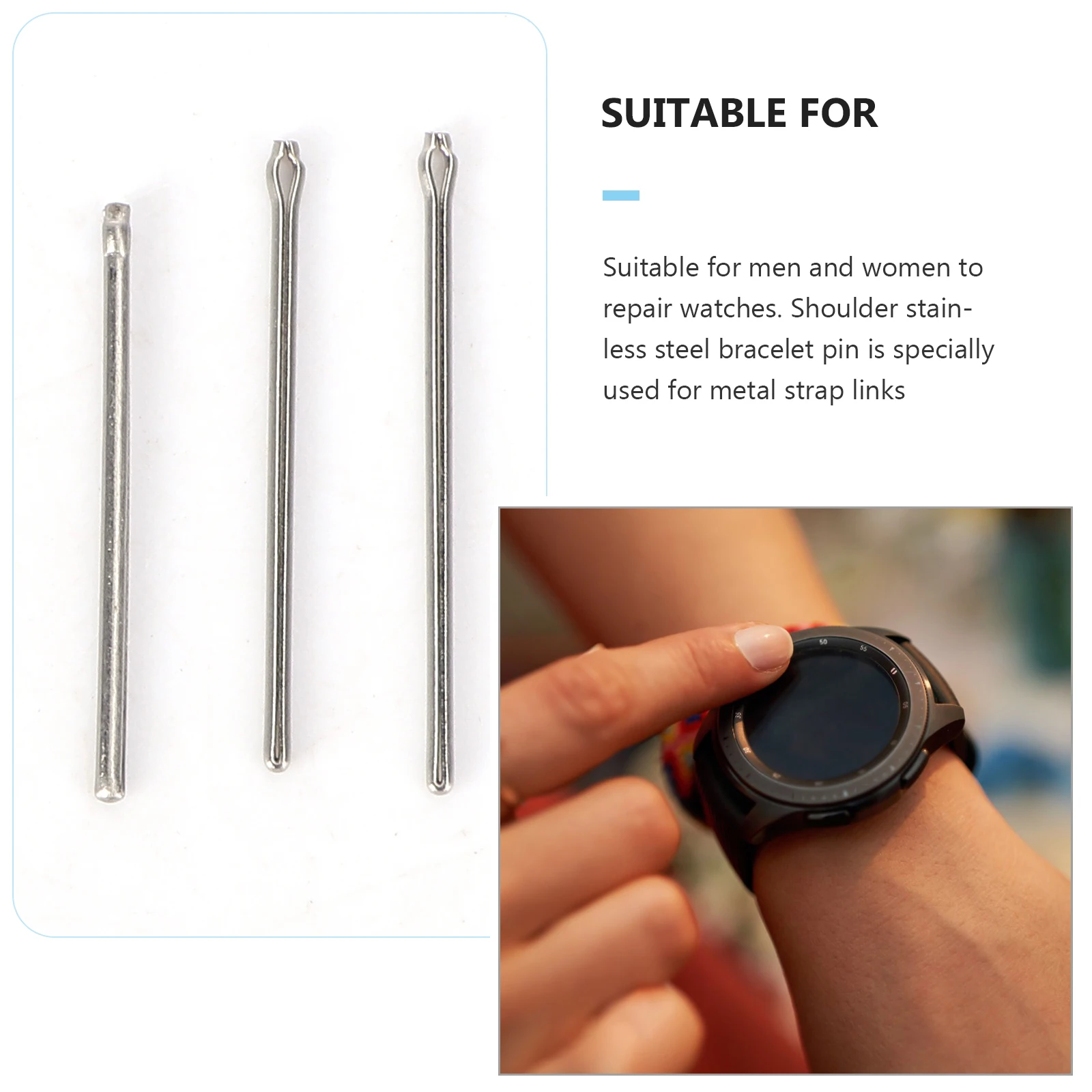 

360pcs Watch Band Link Pins 18 Sizes Spring Bars Silver Stainless Steel Repair Tools Straps Cotter Assortment Replacement Kit
