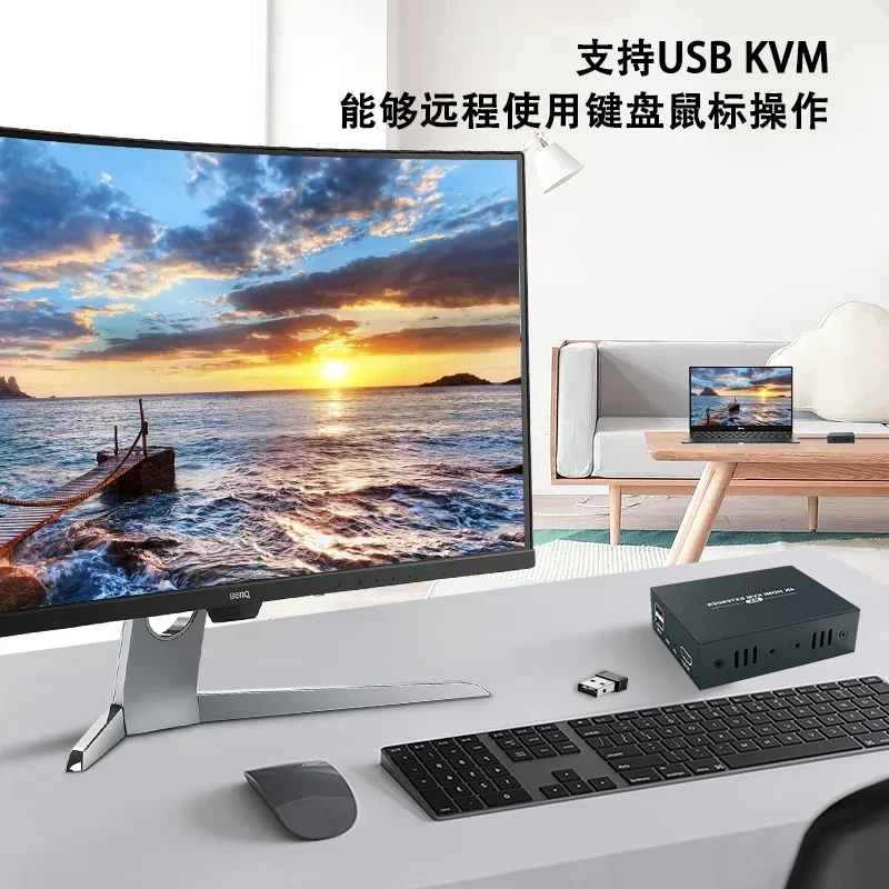 Квм-удлинитель 4K сетевой, USB 2,0, порты RJ45, 1080P, HDMI через LAN, квм-удлинитель 200 м, HDMI квм-удлинитель по Cat5e Cat6